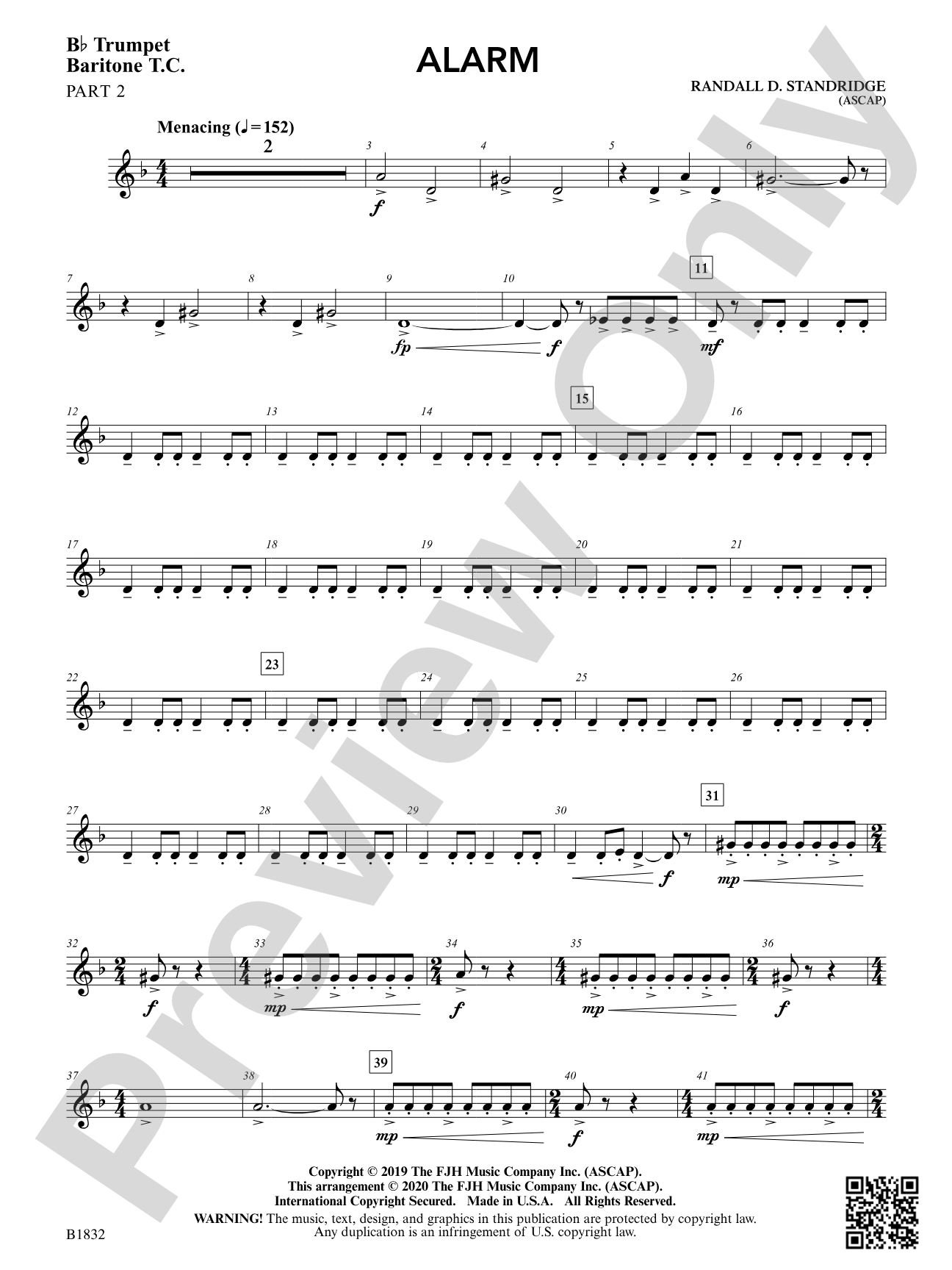 Alarm: B-flat Trumpet / Baritone T.C. 2