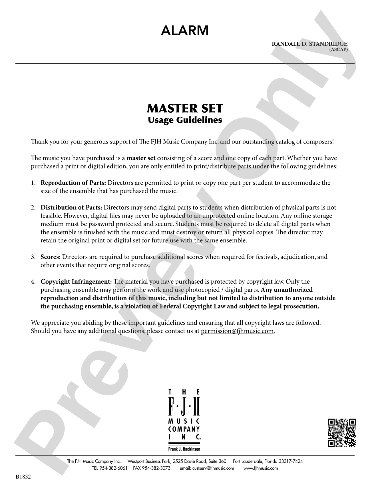 Alarm: Usage Guidelines