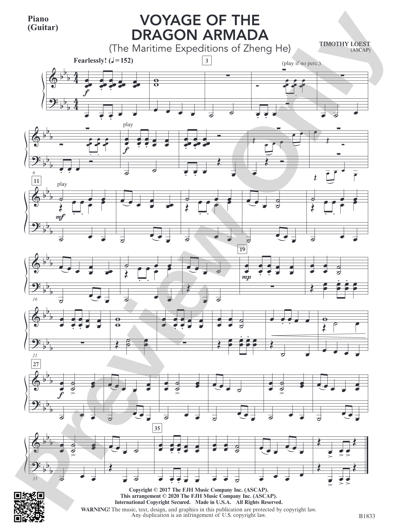 Voyage of the Dragon Armada: Piano / Guitar