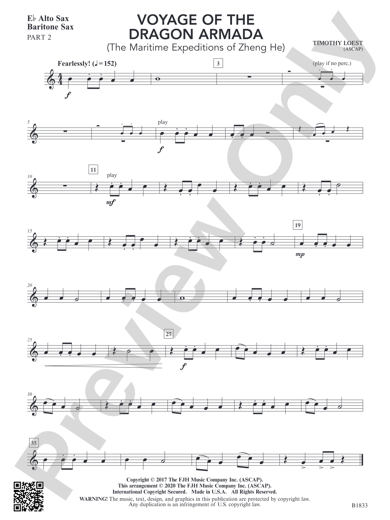 Voyage of the Dragon Armada: Part 2 - E-flat Alto Sax / Baritone Sax