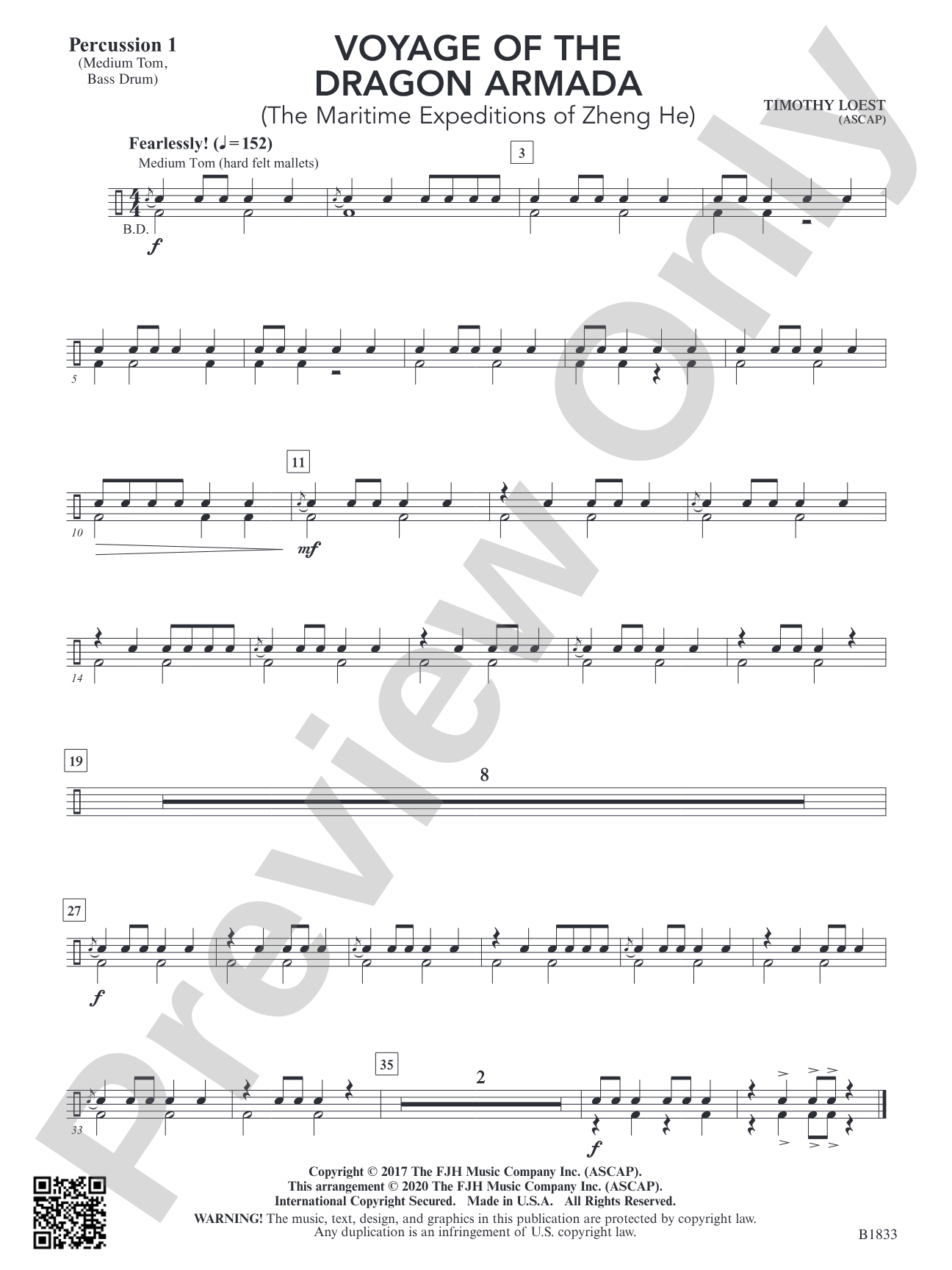Voyage of the Dragon Armada: Percussion 1