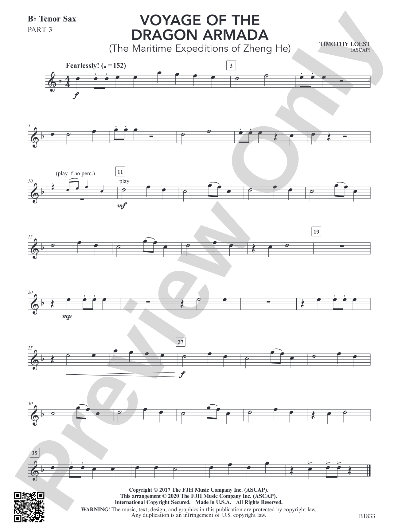 Voyage of the Dragon Armada: Part 3 - B-flat Tenor Saxophone