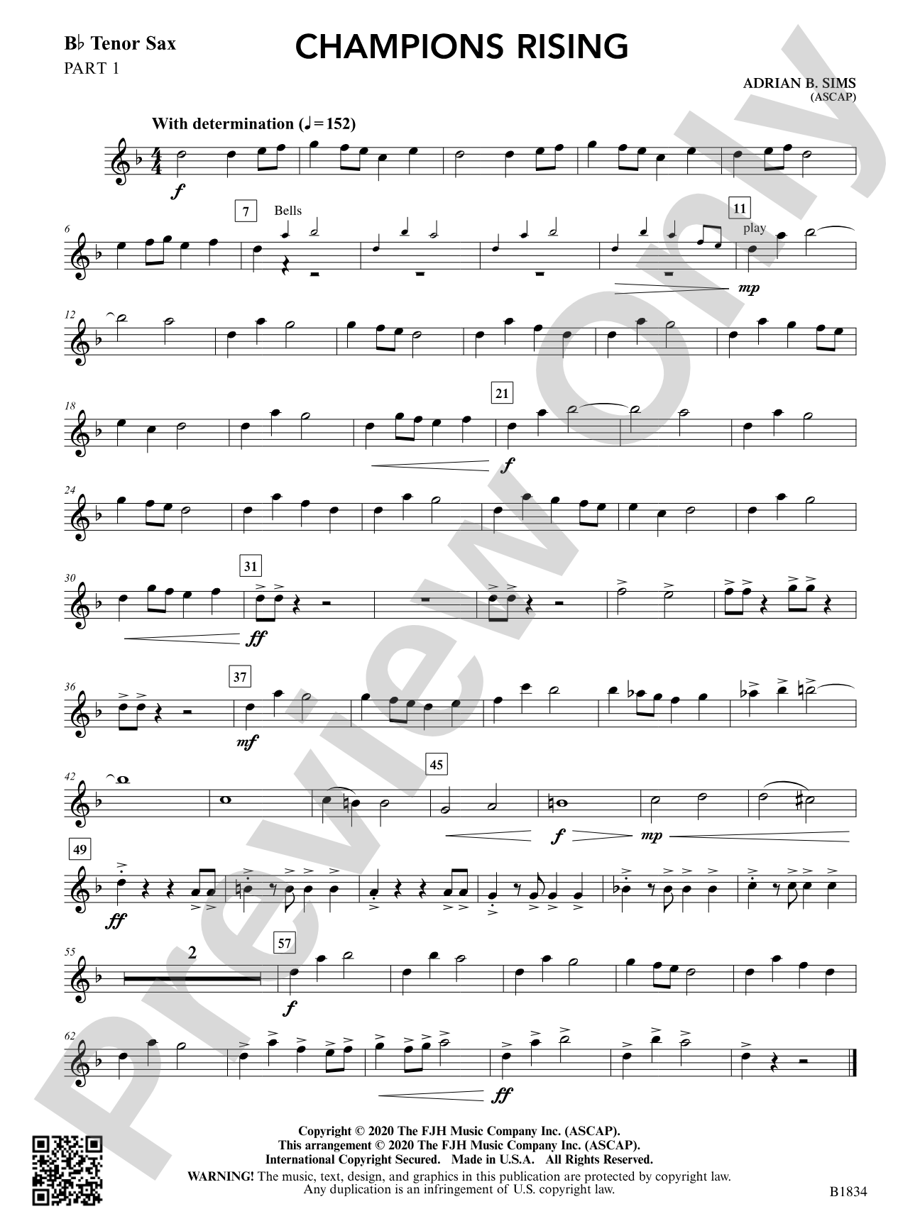 Champions Rising: Part 1 - B-flat Tenor Saxophone