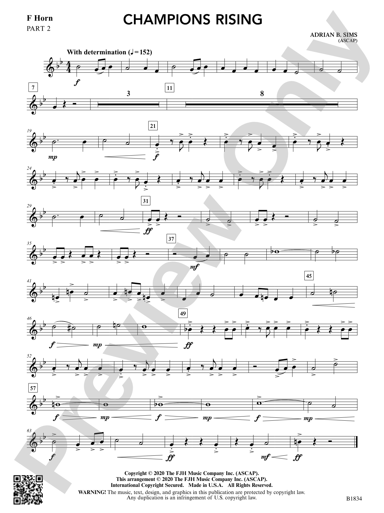 Champions Rising: Part 2 - F Horn