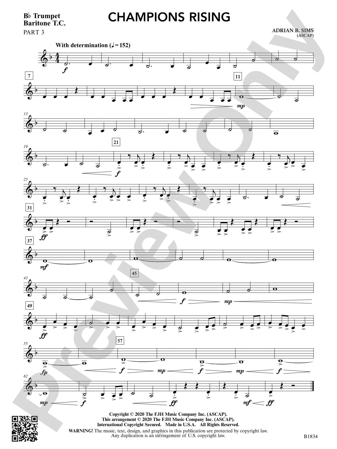 Champions Rising: Part 3 - B-flat Trumpet / Baritone T.C.