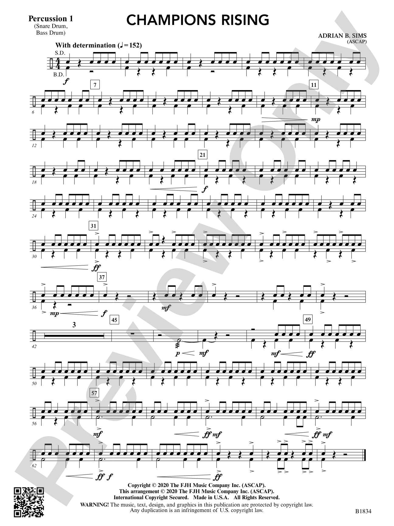 Champions Rising: Percussion 1