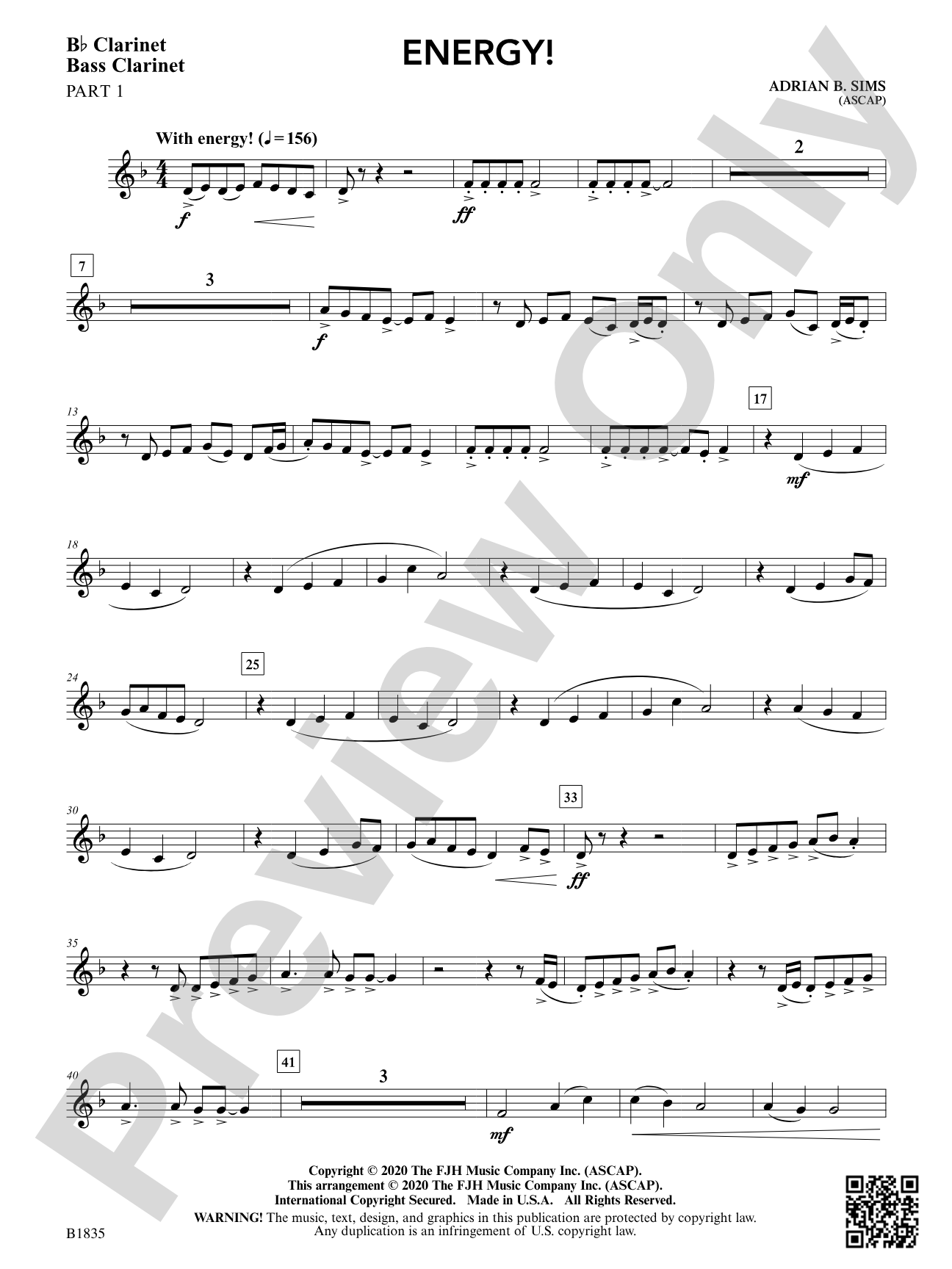 Energy!: Part 1 - B-flat Clarinet / Bass Clarinet