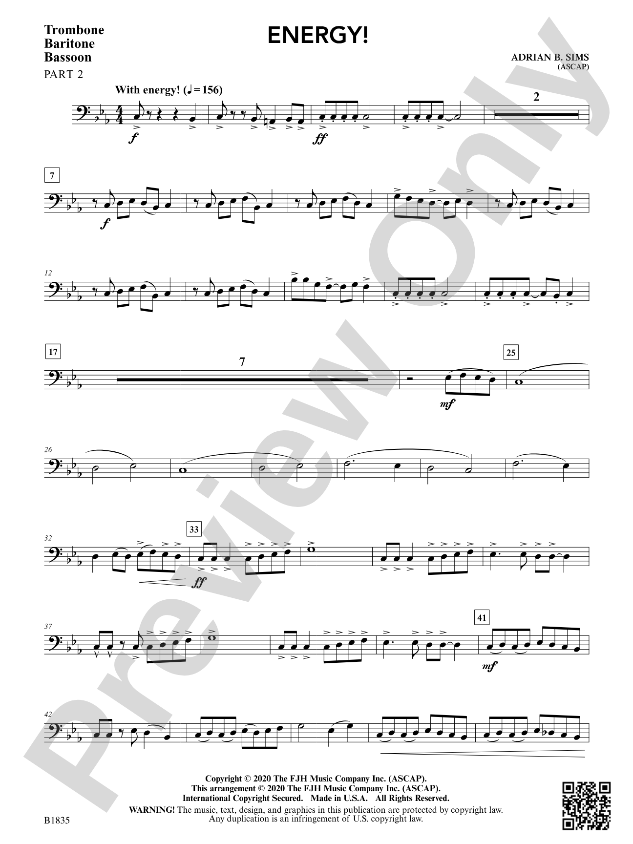 Energy!: Part 2 - Trombone / Euphonium / Bassoon