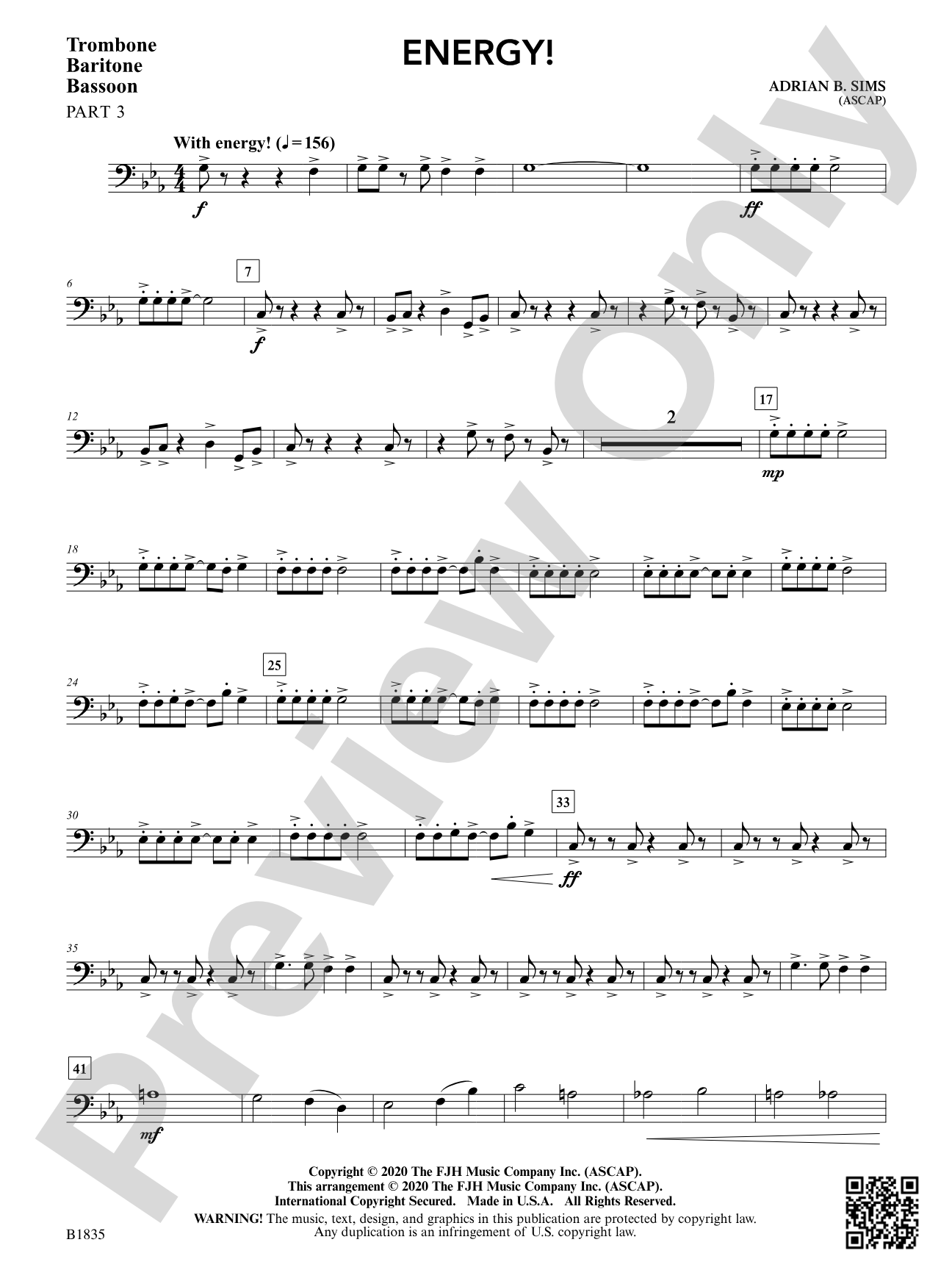 Energy!: Part 3 - Trombone / Euphonium / Bassoon