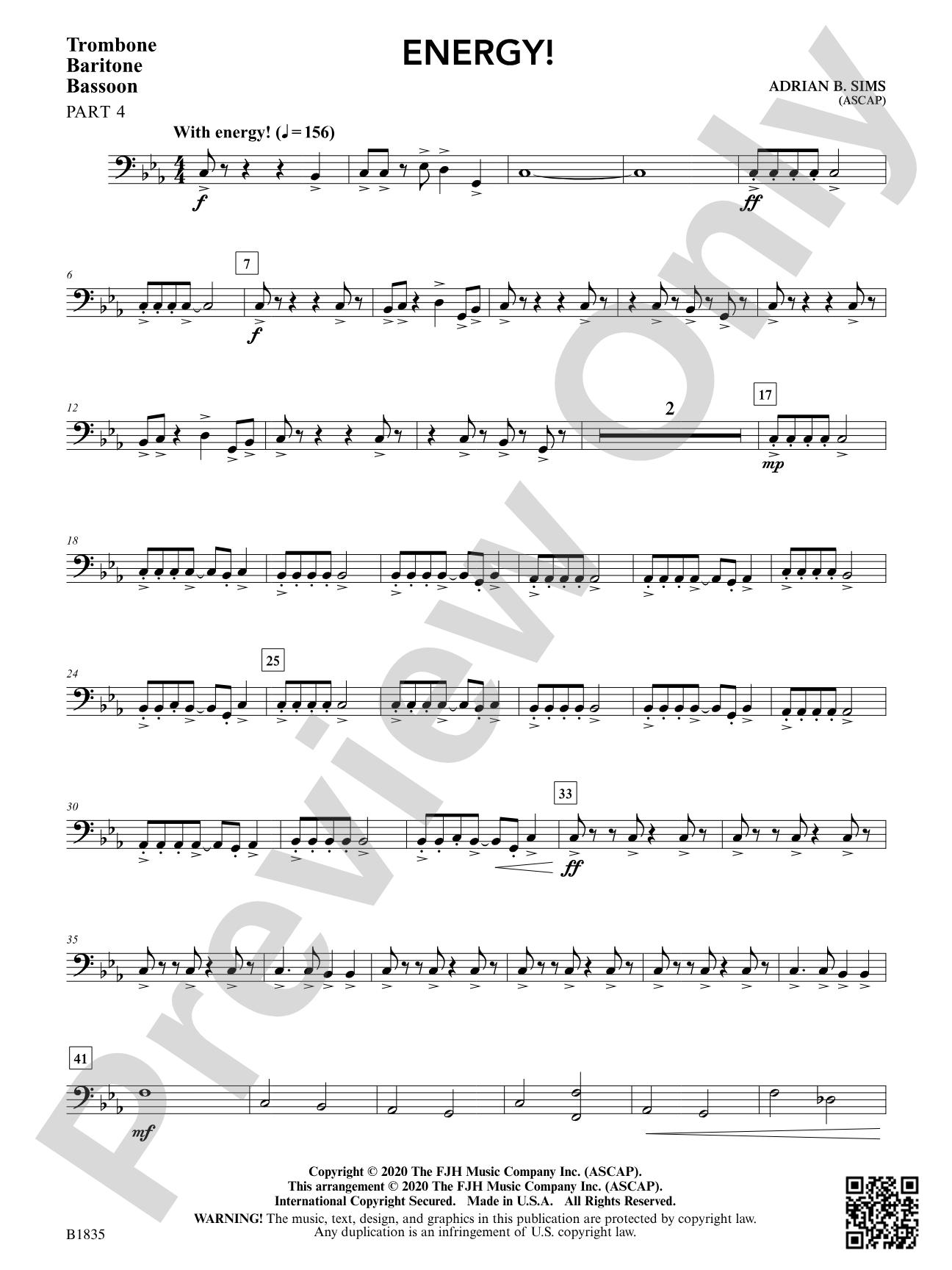 Energy!: Part 4 - Trombone / Euphonium / Bassoon