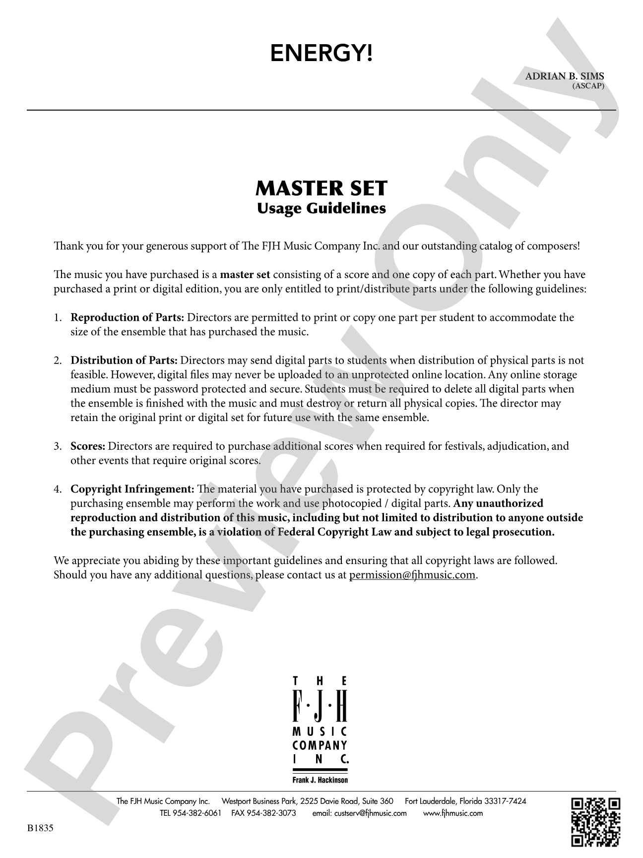 Energy!: Usage Guidelines