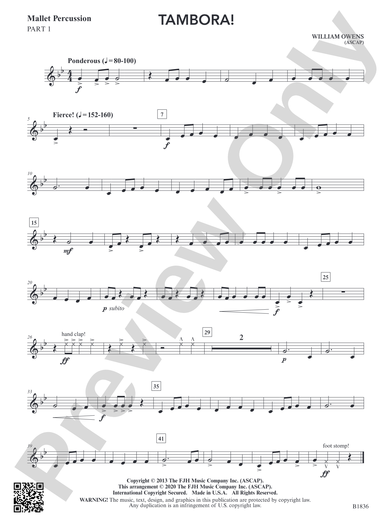 Tambora!: Part 1 Mallet Percussion
