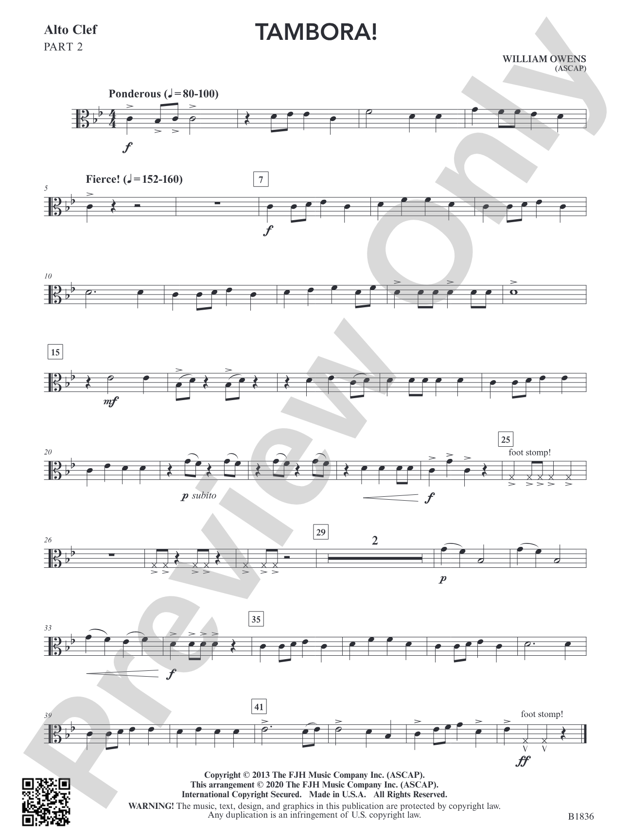 Tambora!: Part 2 Alto Clef