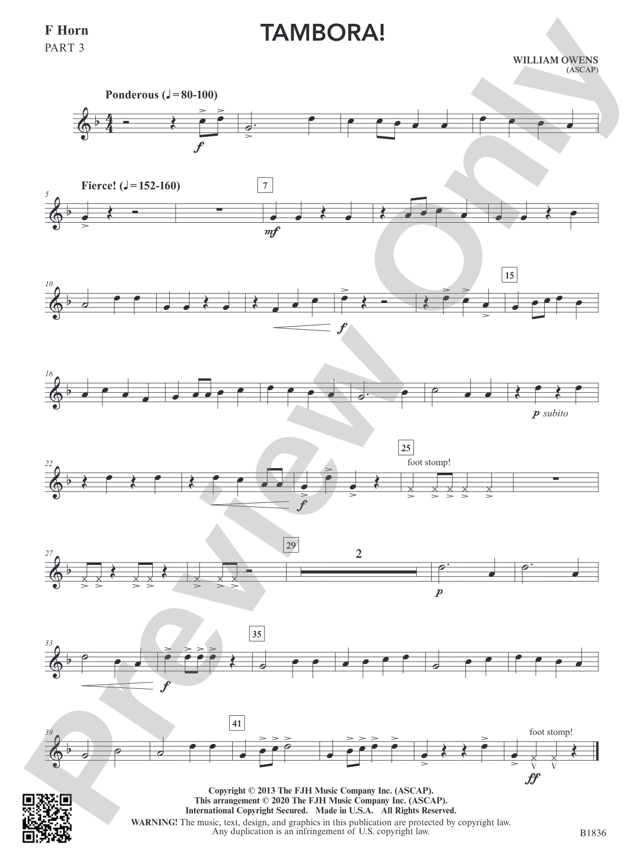 Tambora!: Part 3 F Horn