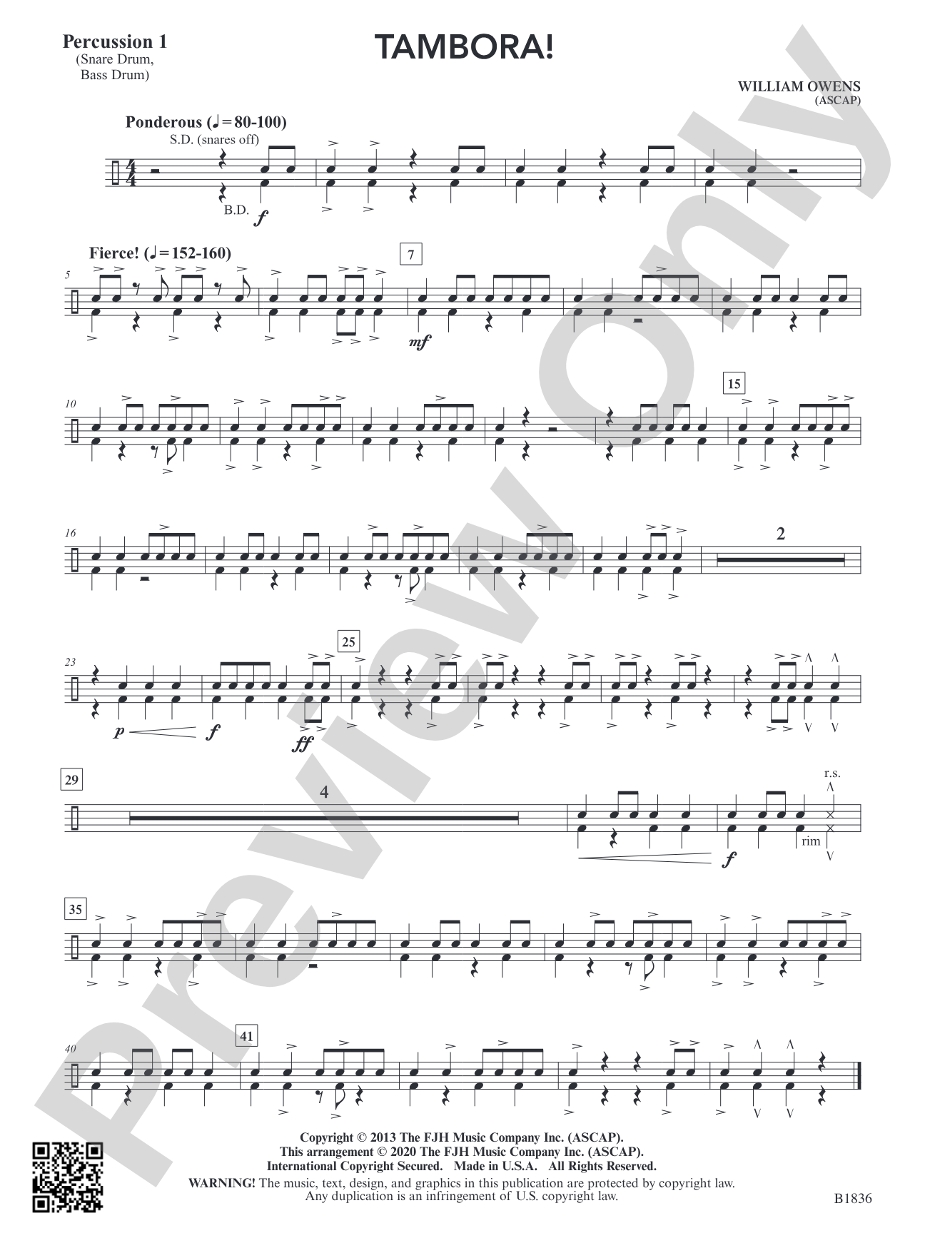 Tambora!: Percussion 1