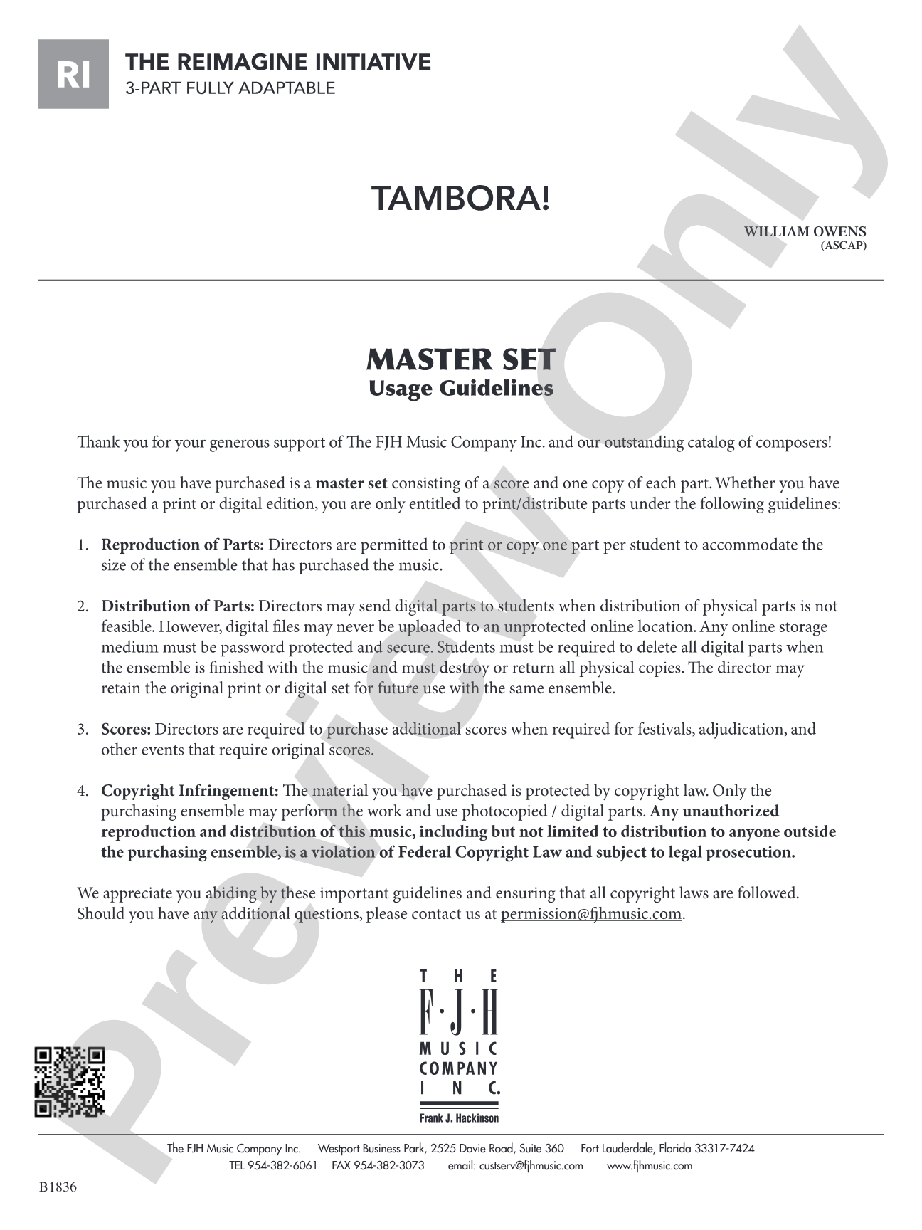 Tambora!: Usage Guidelines