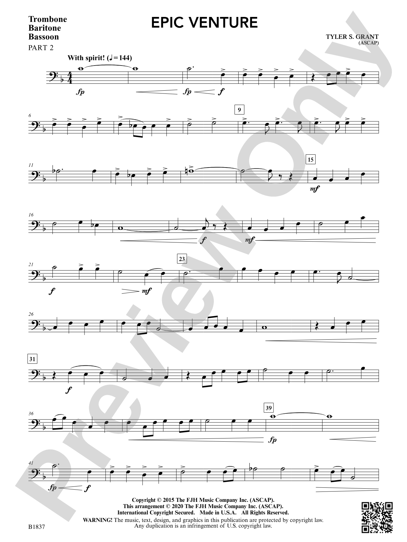 Epic Venture: Part 2 - Trombone / Euphonium / Bassoon