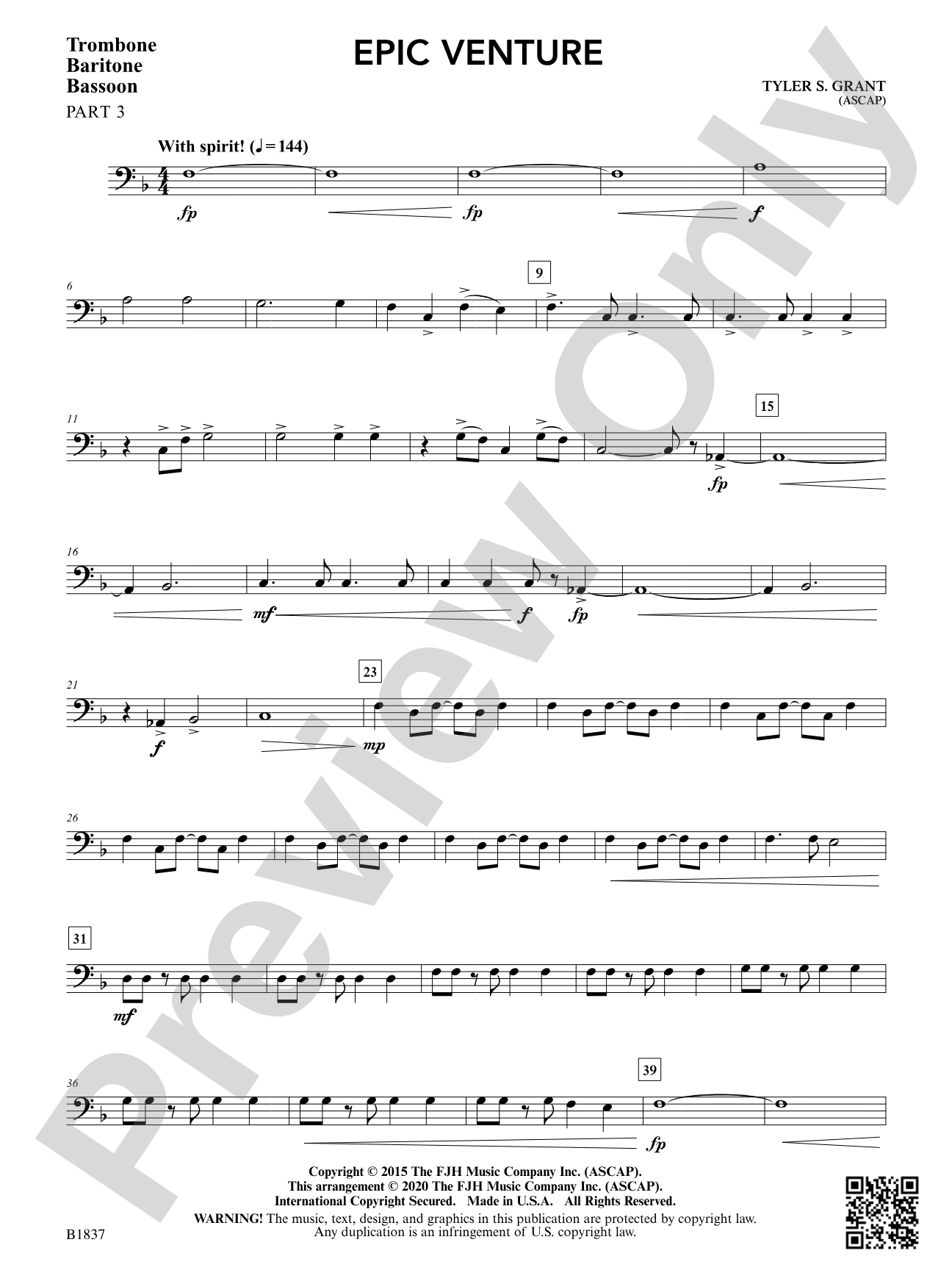 Epic Venture: Part 3 - Trombone / Euphonium / Bassoon