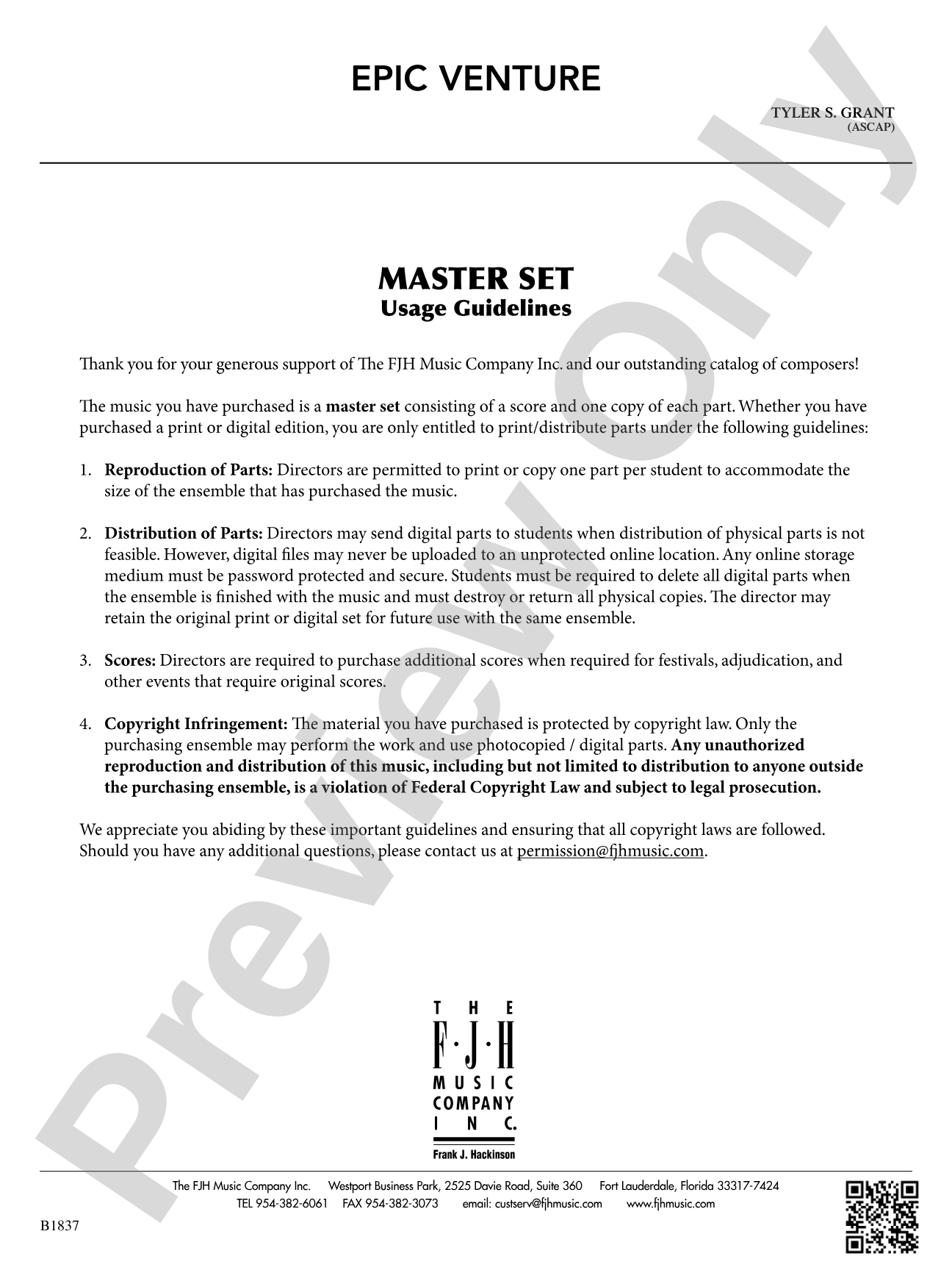 Epic Venture: Usage Guidelines