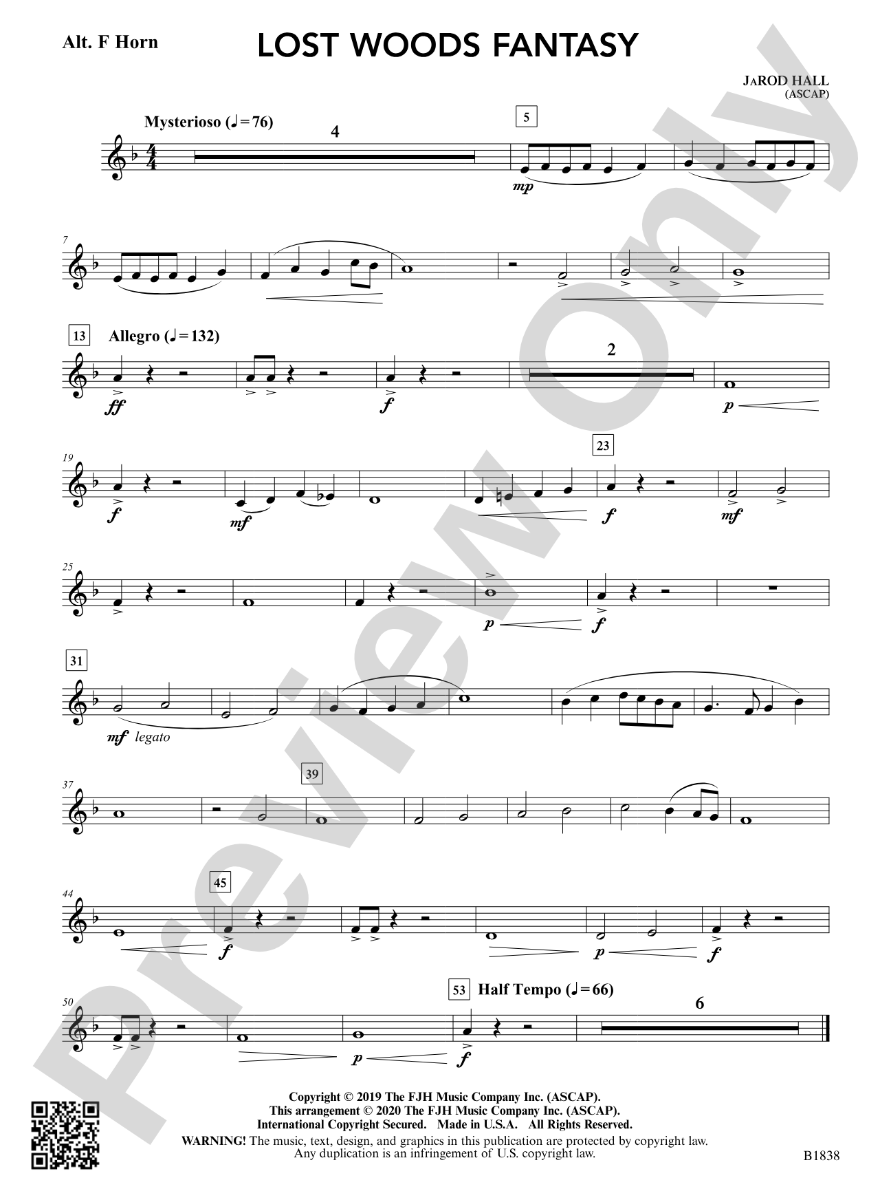 Lost Woods Fantasy: Alt. F Horn