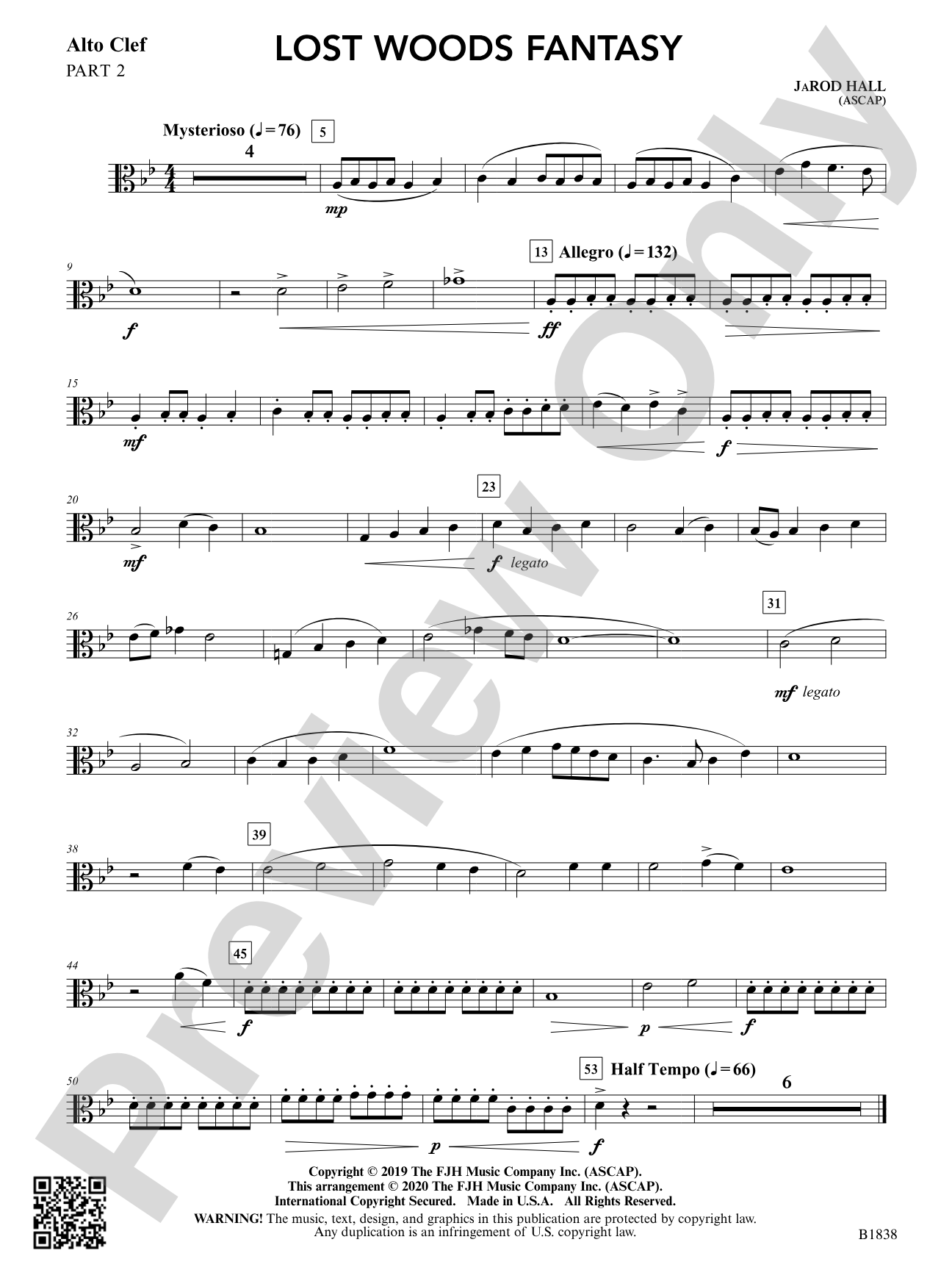 Lost Woods Fantasy: Part 2 - Alto Clef