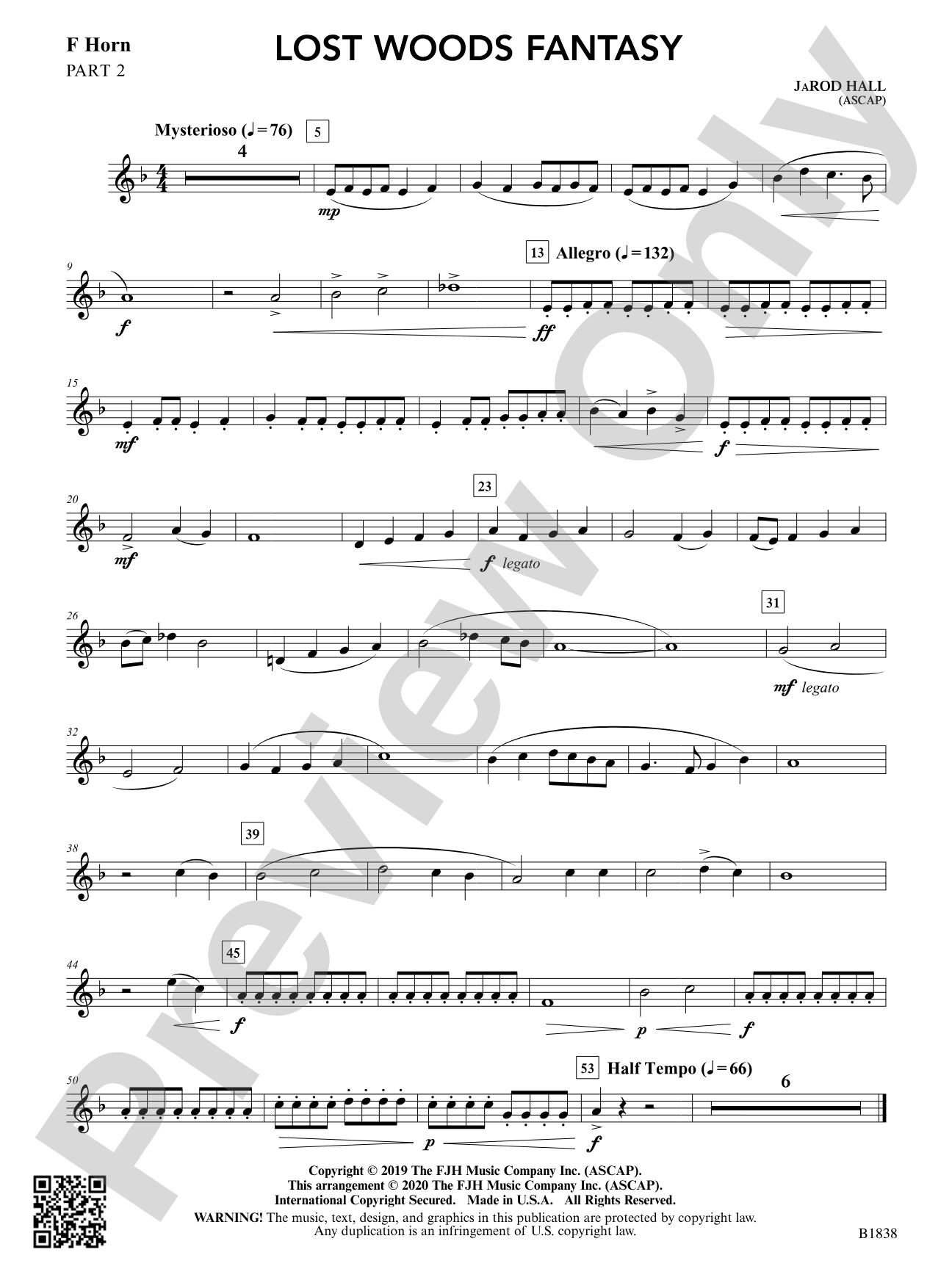 Lost Woods Fantasy: Part 2 - F Horn