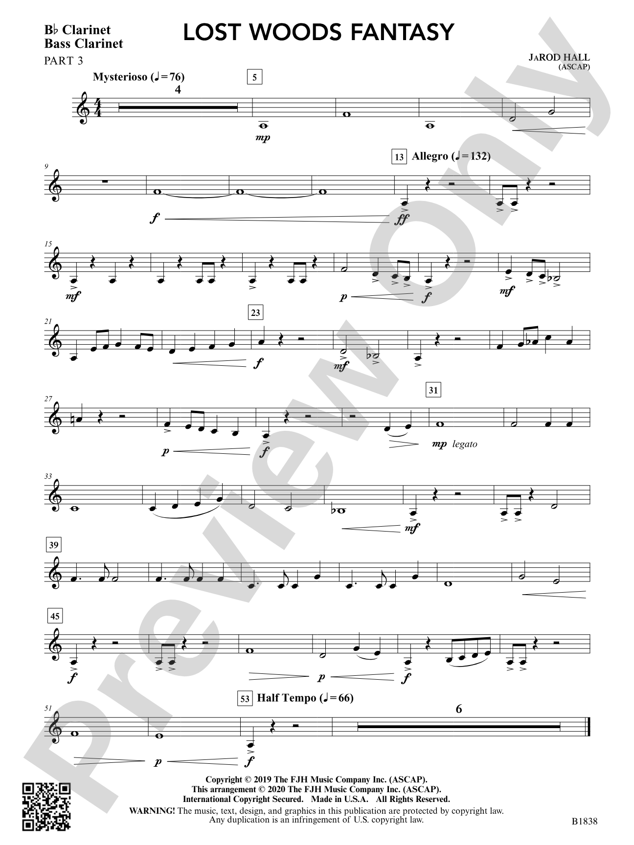 Lost Woods Fantasy: Part 3 - B-flat Clarinet / Bass Clarinet