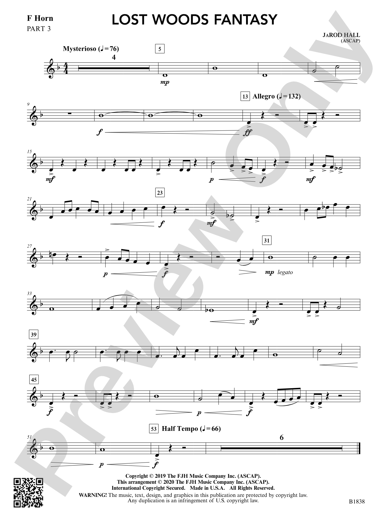 Lost Woods Fantasy: Part 3 - F Horn