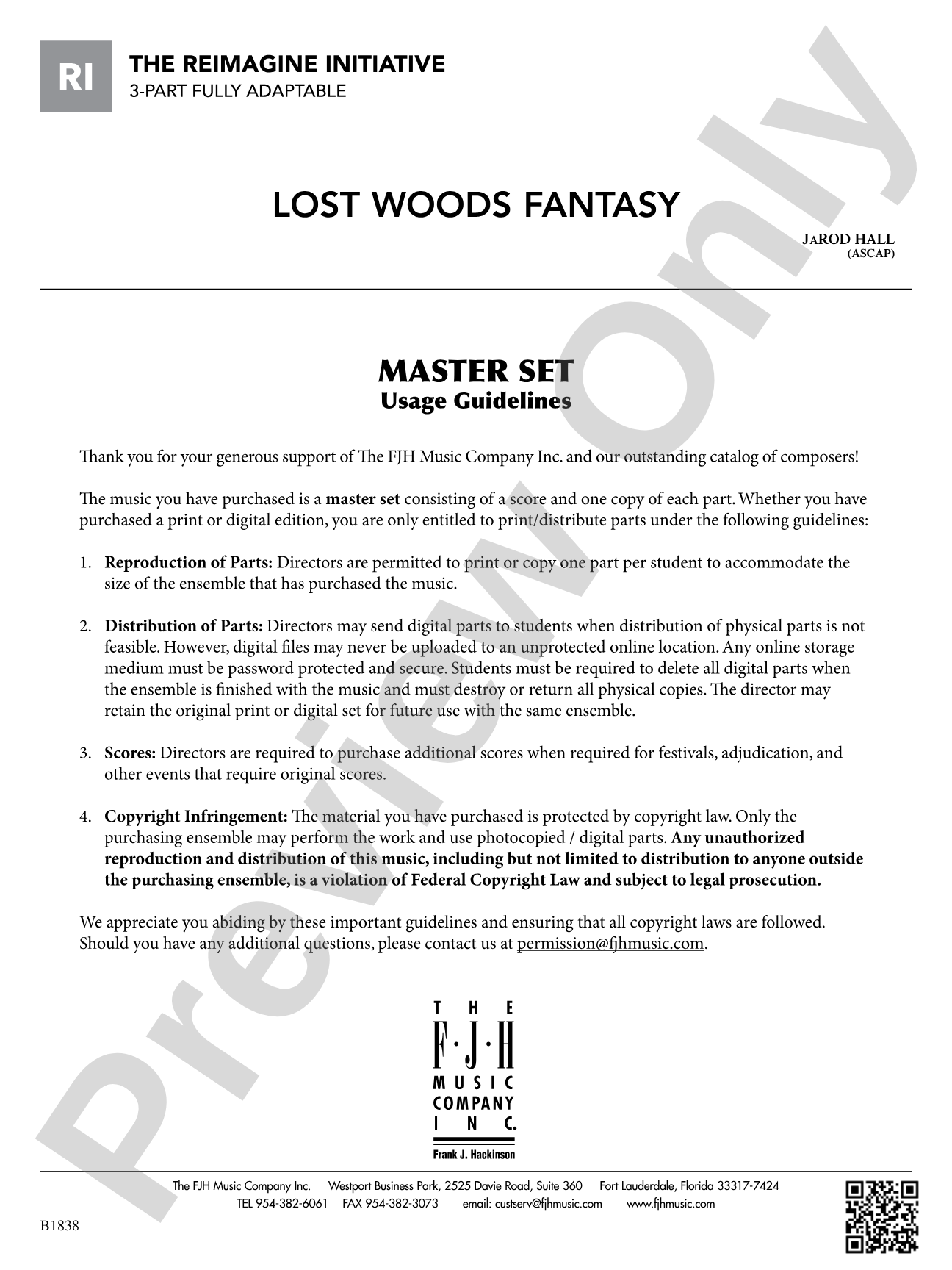 Lost Woods Fantasy: Usage Guidelines