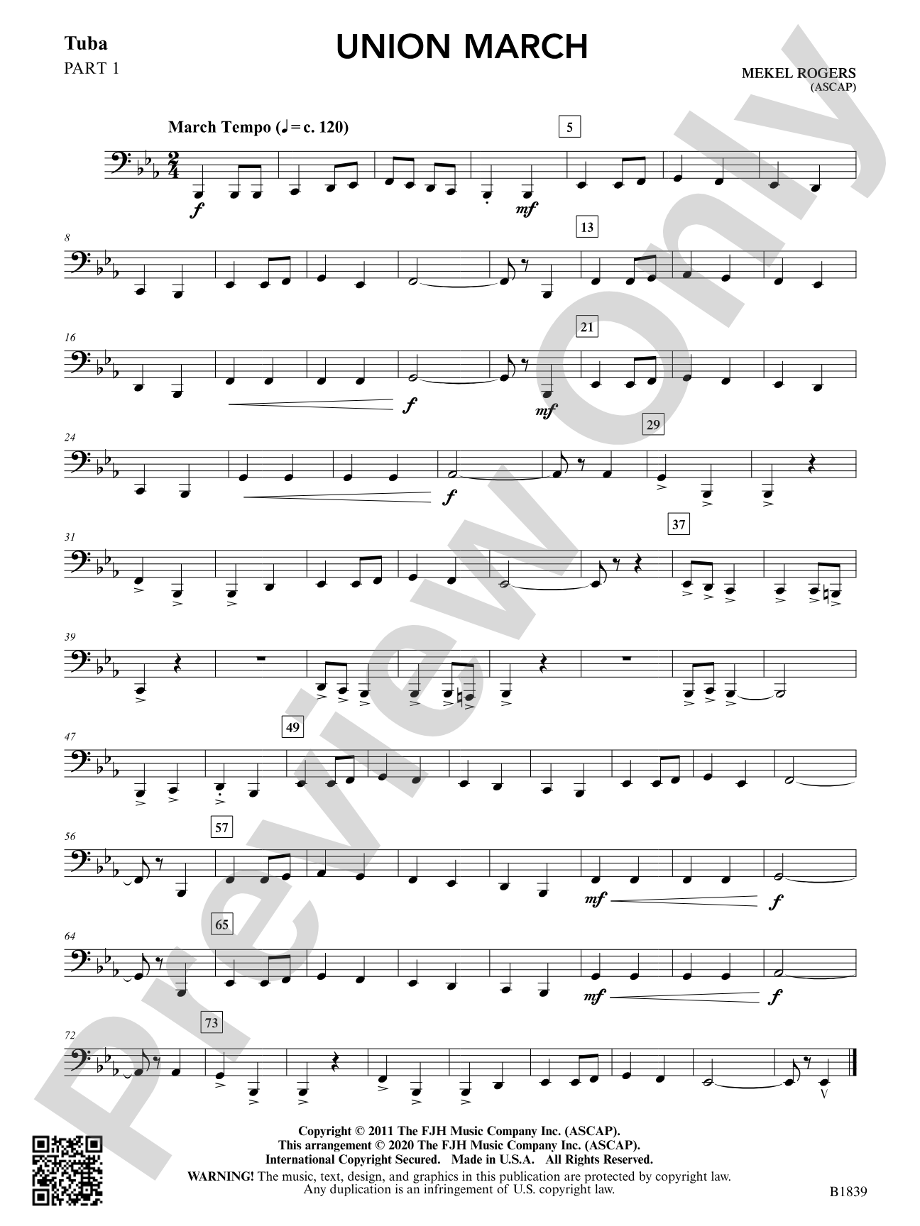 Union March: Part 1 - Tuba