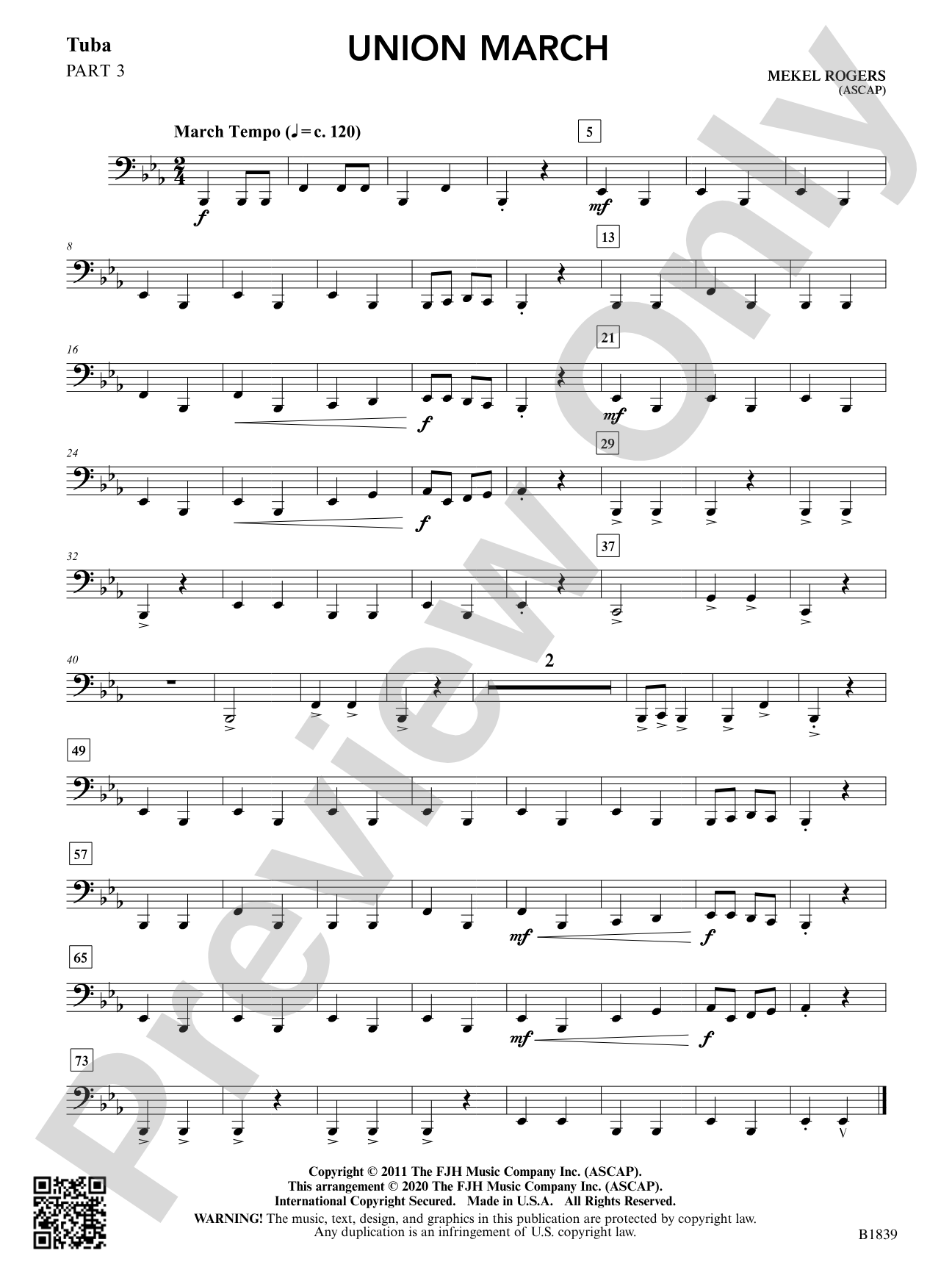 Union March: Part 3 - Tuba