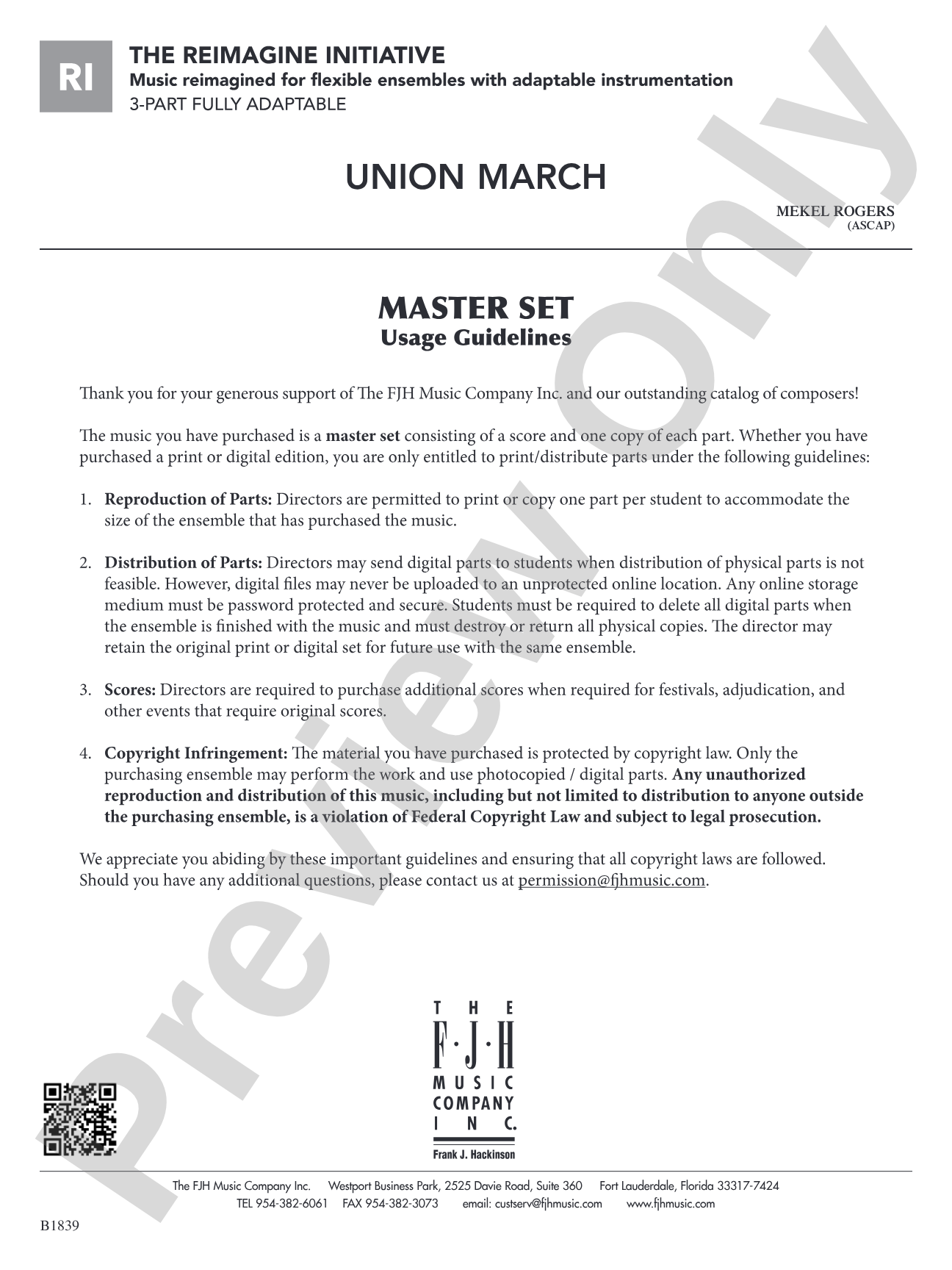 Union March: Usage Guidelines