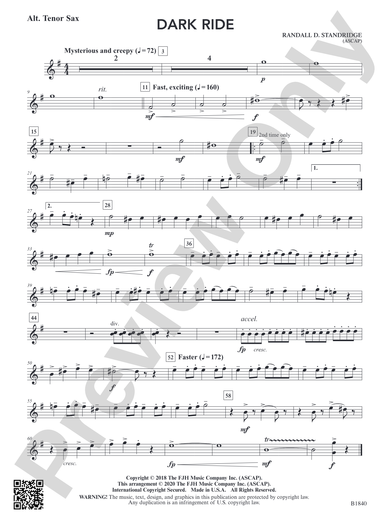 Dark Ride: Alt. B-flat Tenor Saxophone