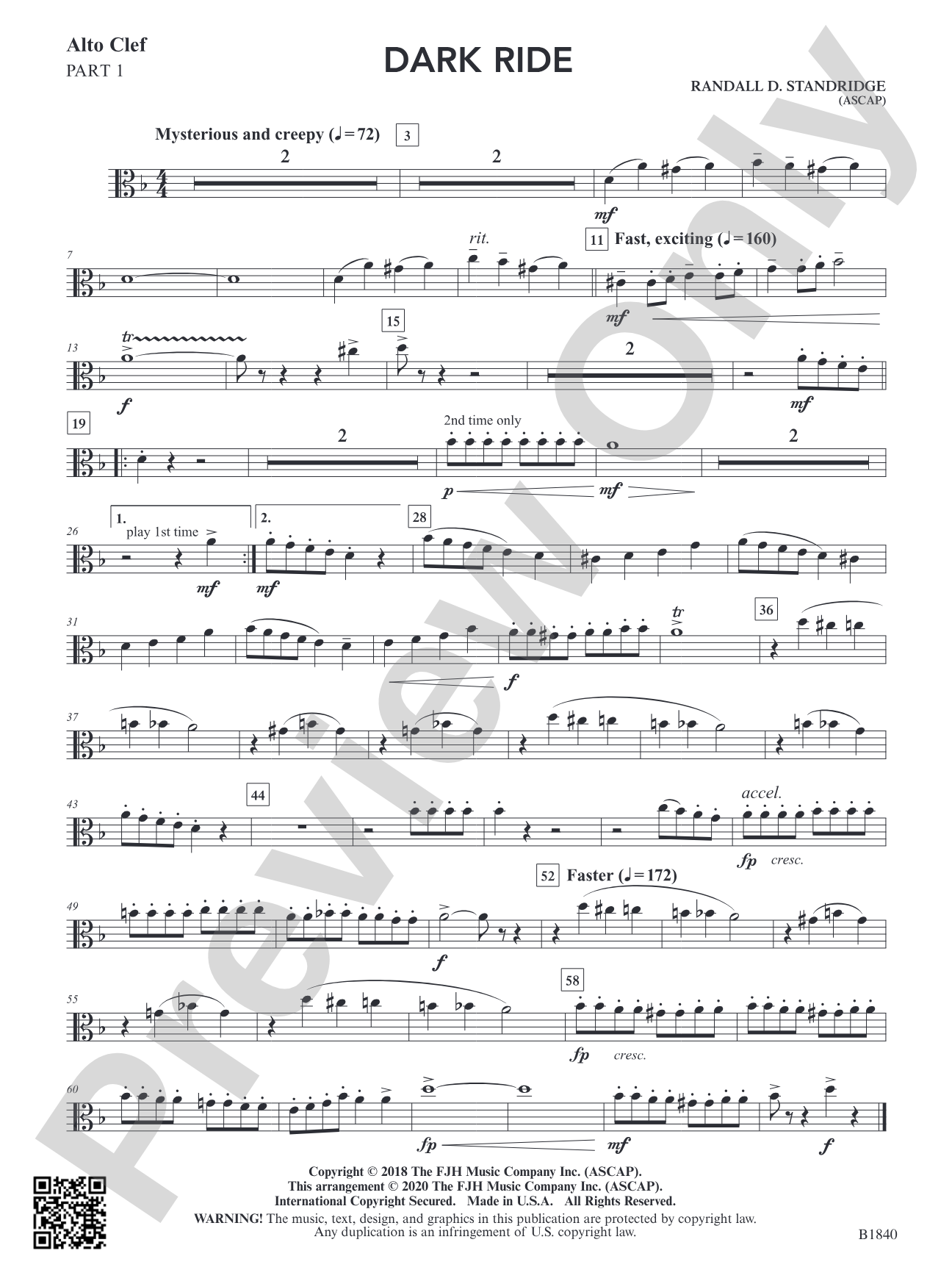 Dark Ride: Part 1 - Alto Clef