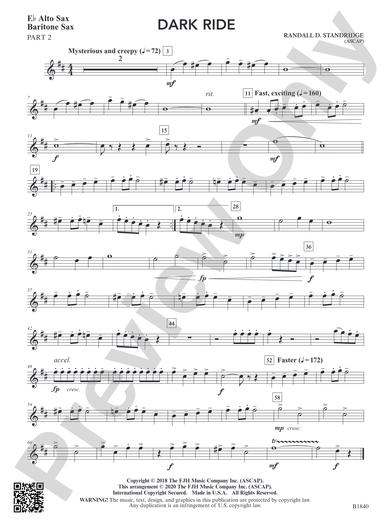 Dark Ride: Part 2 - E-flat Alto Sax / Baritone Sax