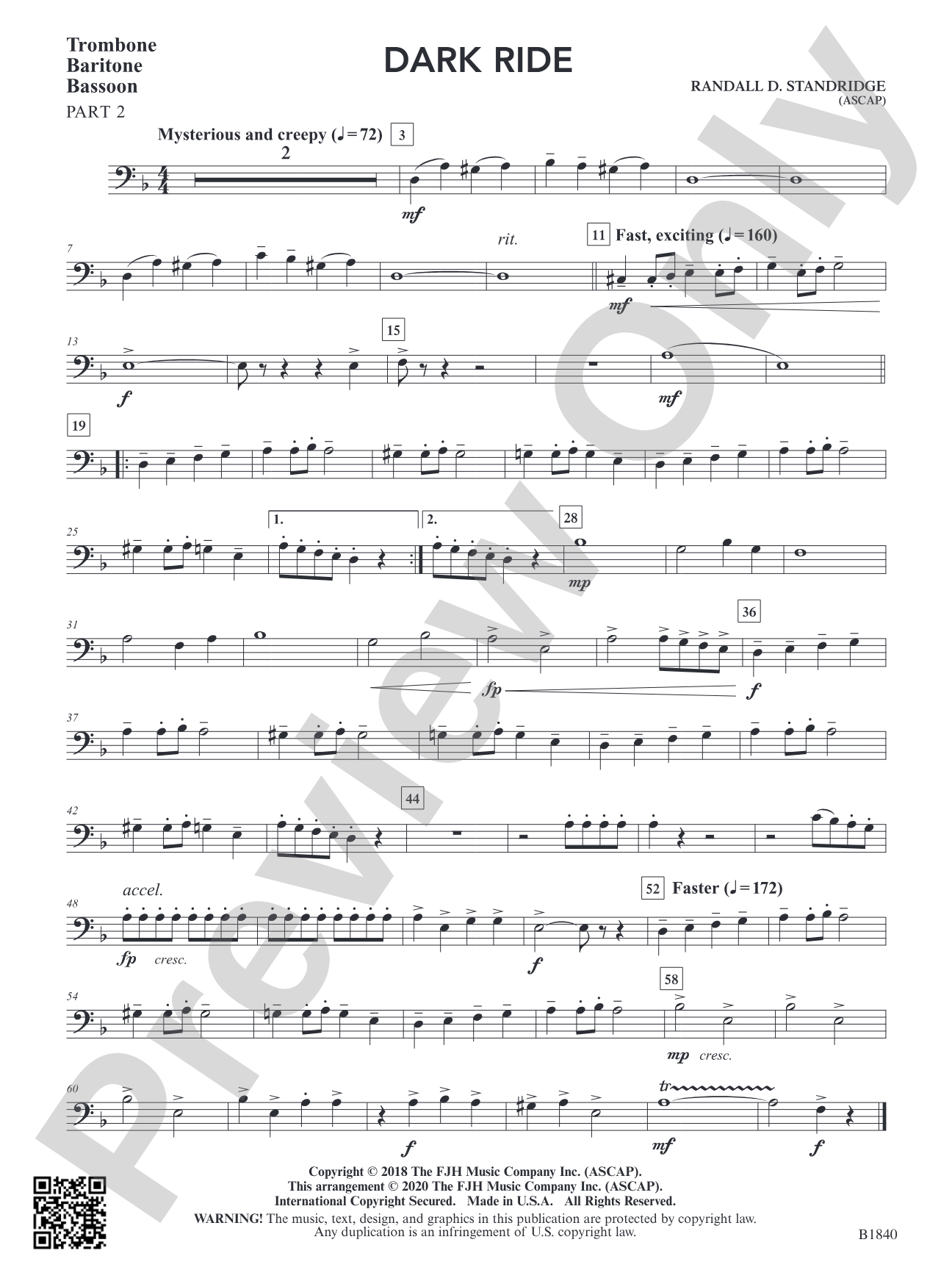 Dark Ride: Part 2 - Trombone / Euphonium / Bassoon