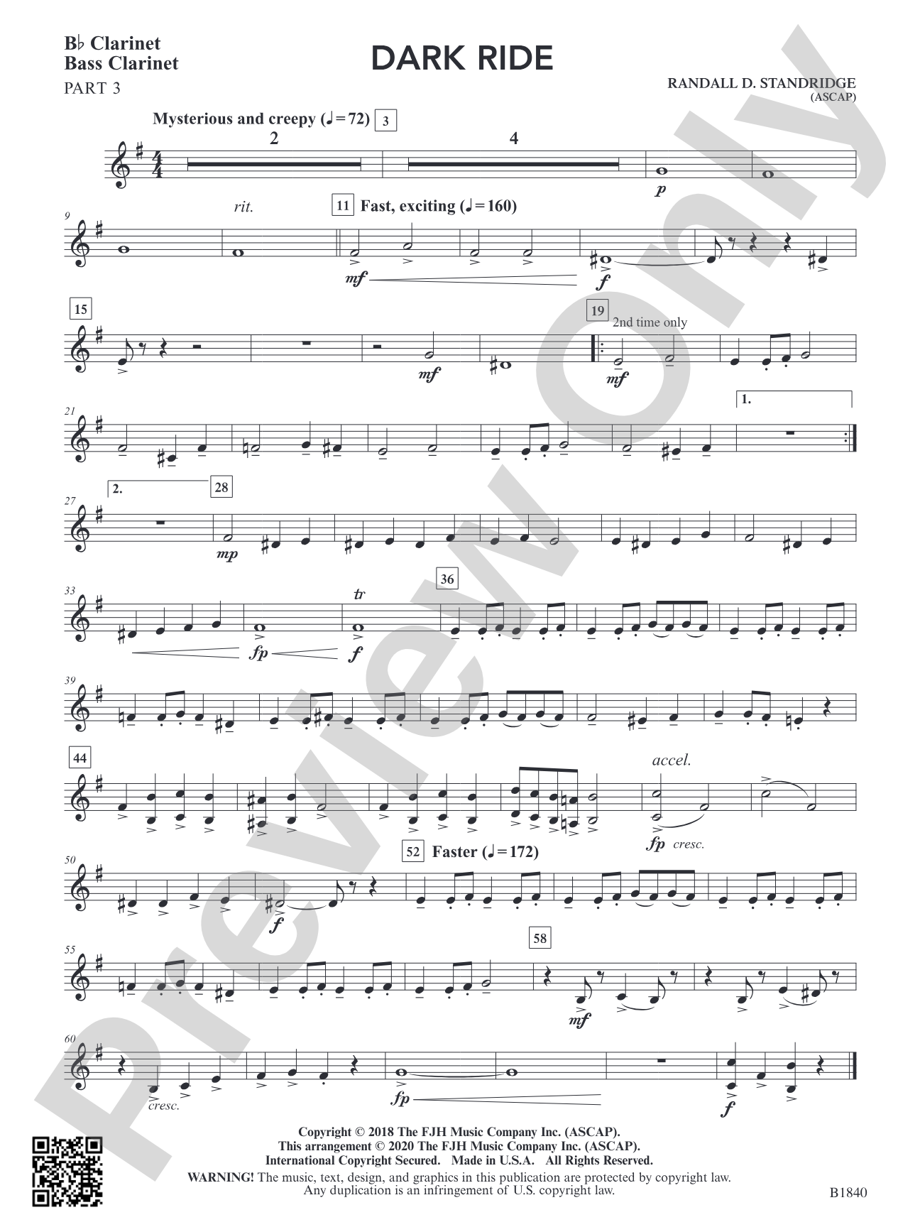 Dark Ride: Part 3 - B-flat Clarinet / Bass Clarinet