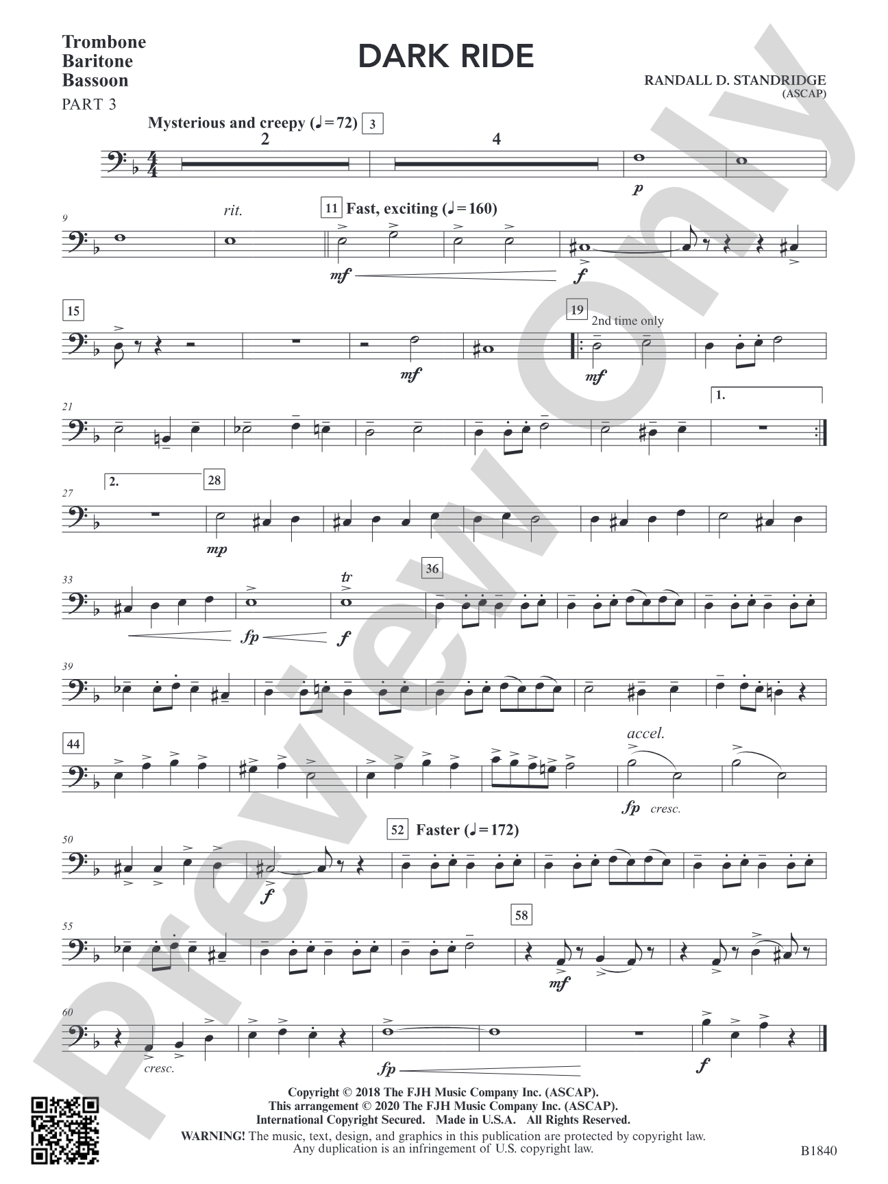 Dark Ride: Part 3 - Trombone / Euphonium / Bassoon