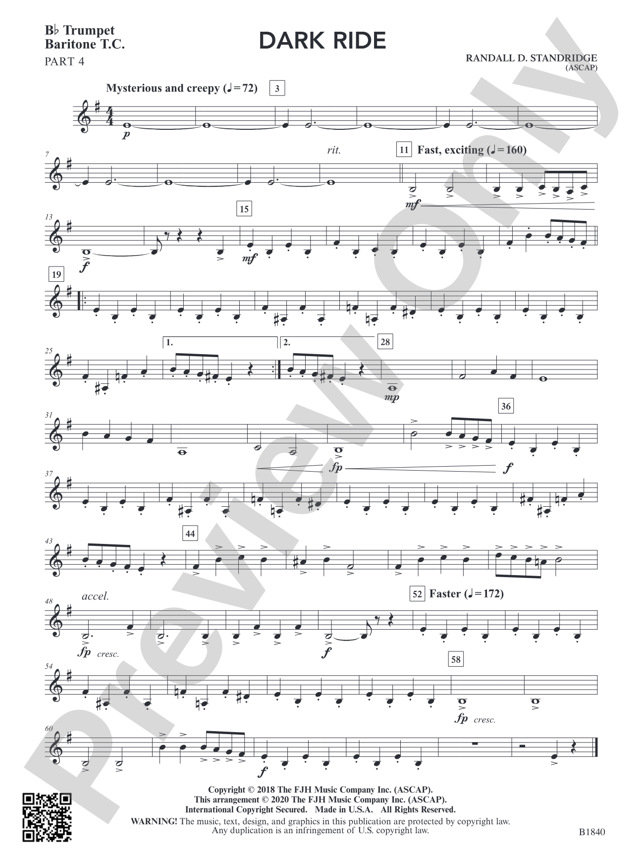 Dark Ride: Part 4 - B-flat Trumpet / Baritone T.C.