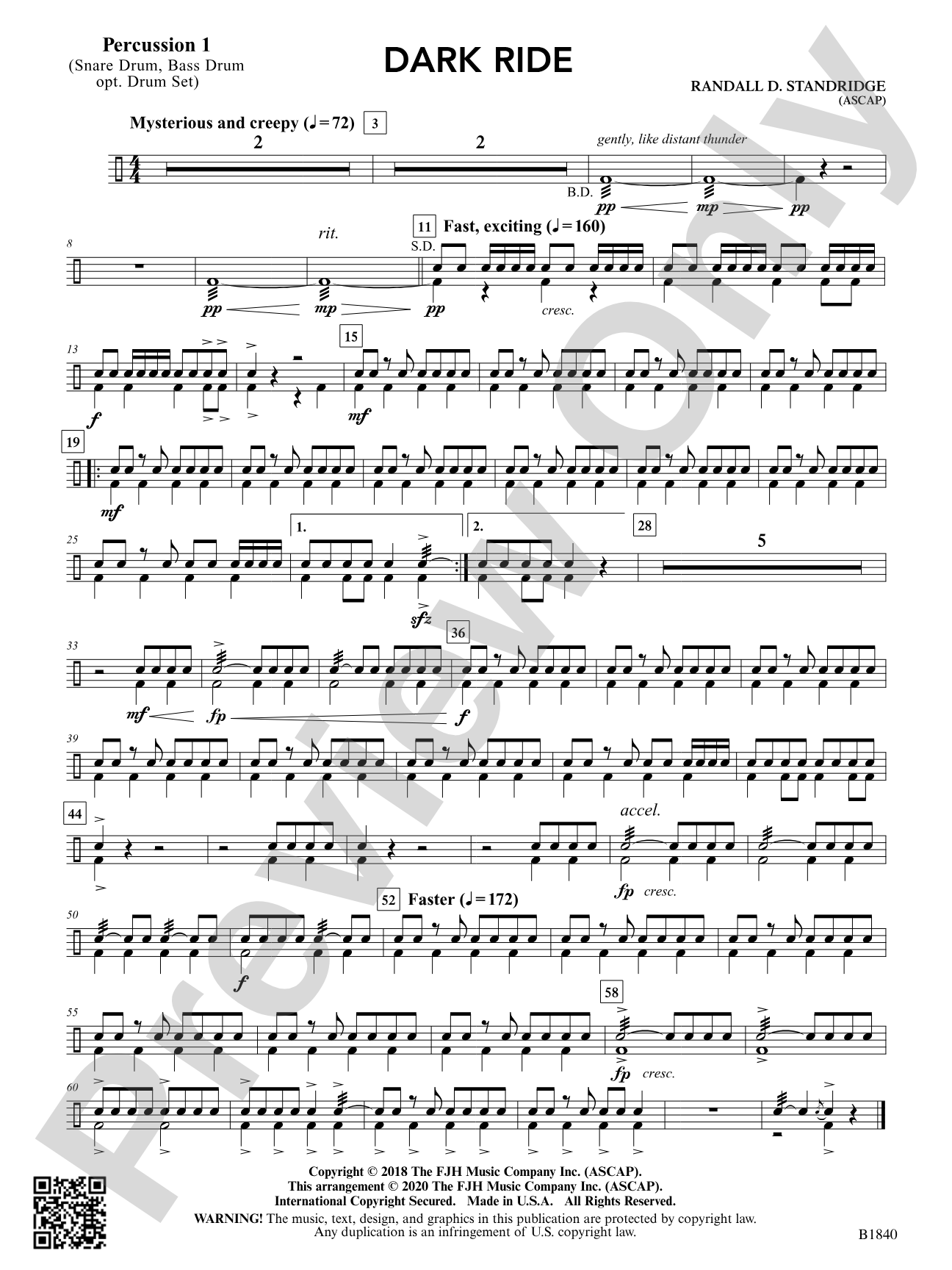 Dark Ride: Percussion 1