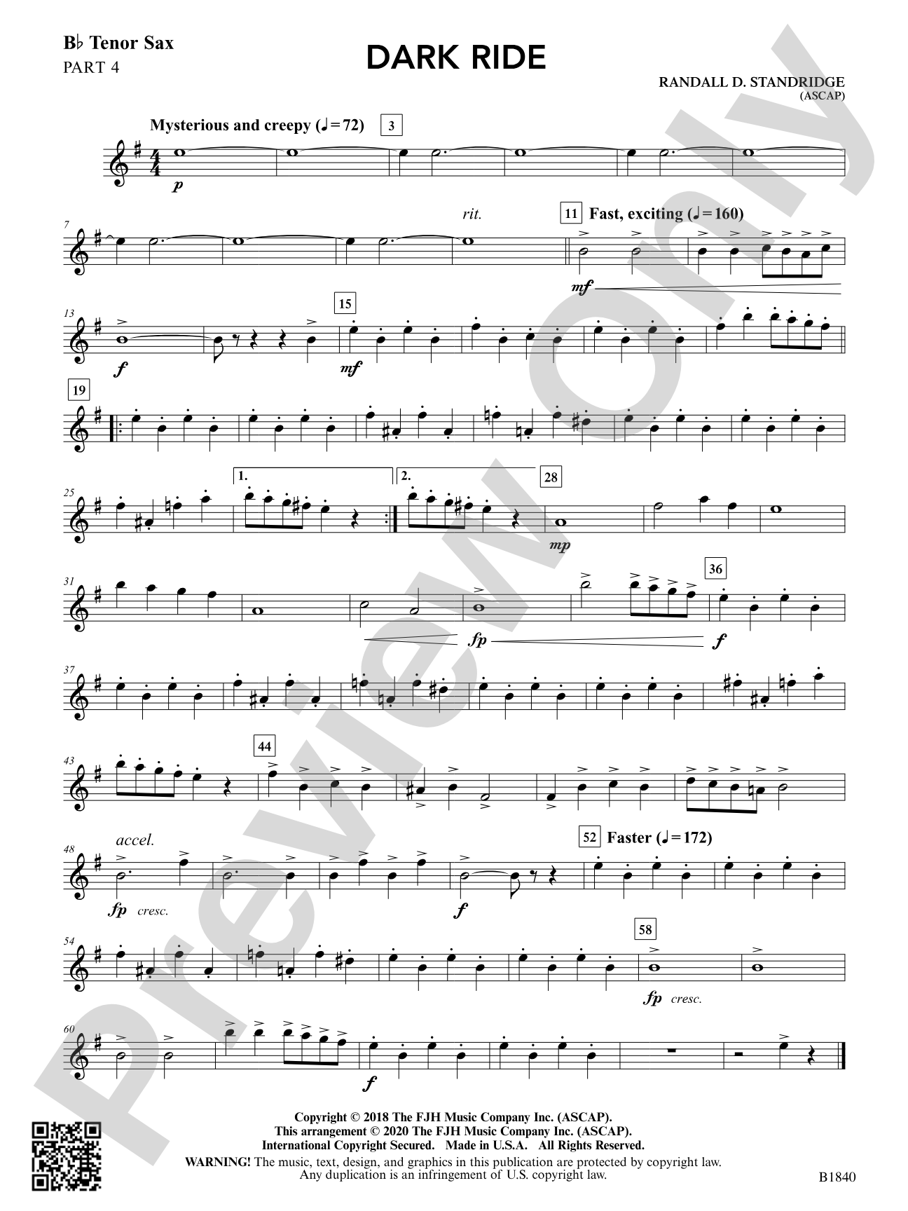 Dark Ride: Part 4 - B-flat Tenor Saxophone