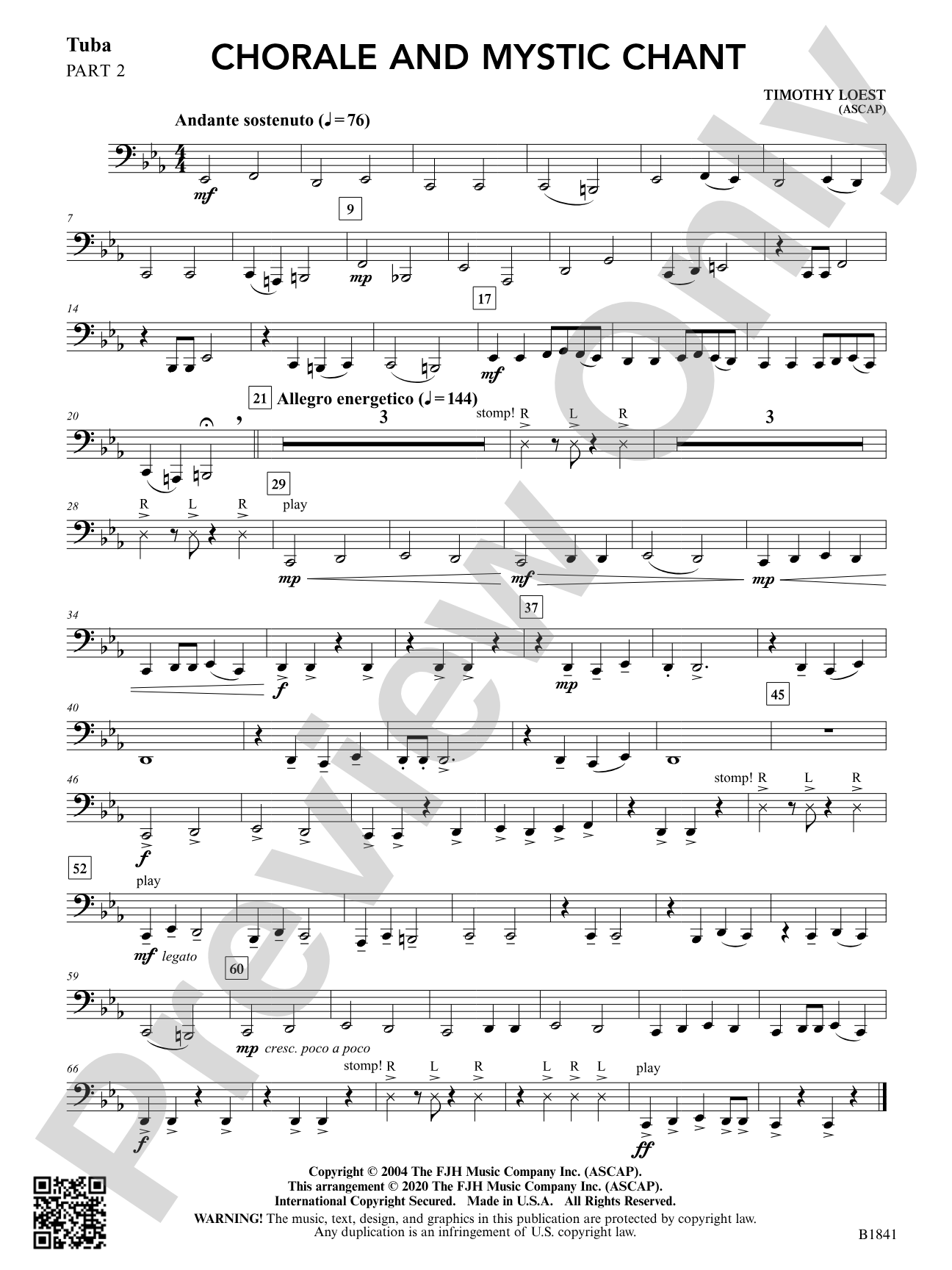 Chorale and Mystic Chant: Part 2 - Tuba