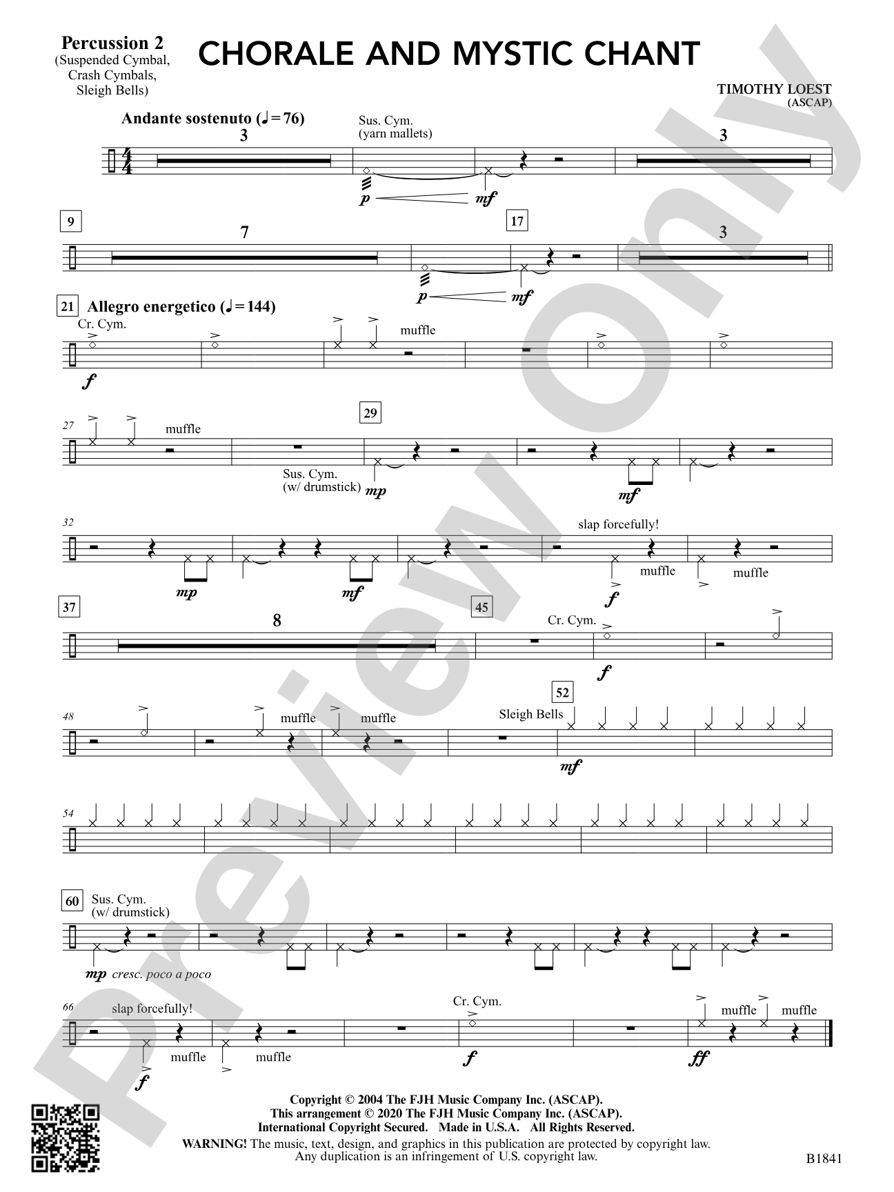 Chorale and Mystic Chant: Percussion 2