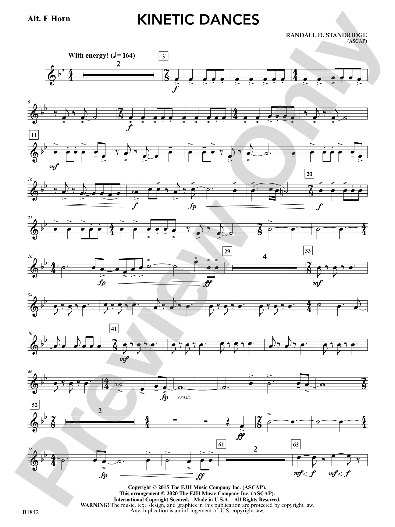 Kinetic Dances: Alternate F Horn