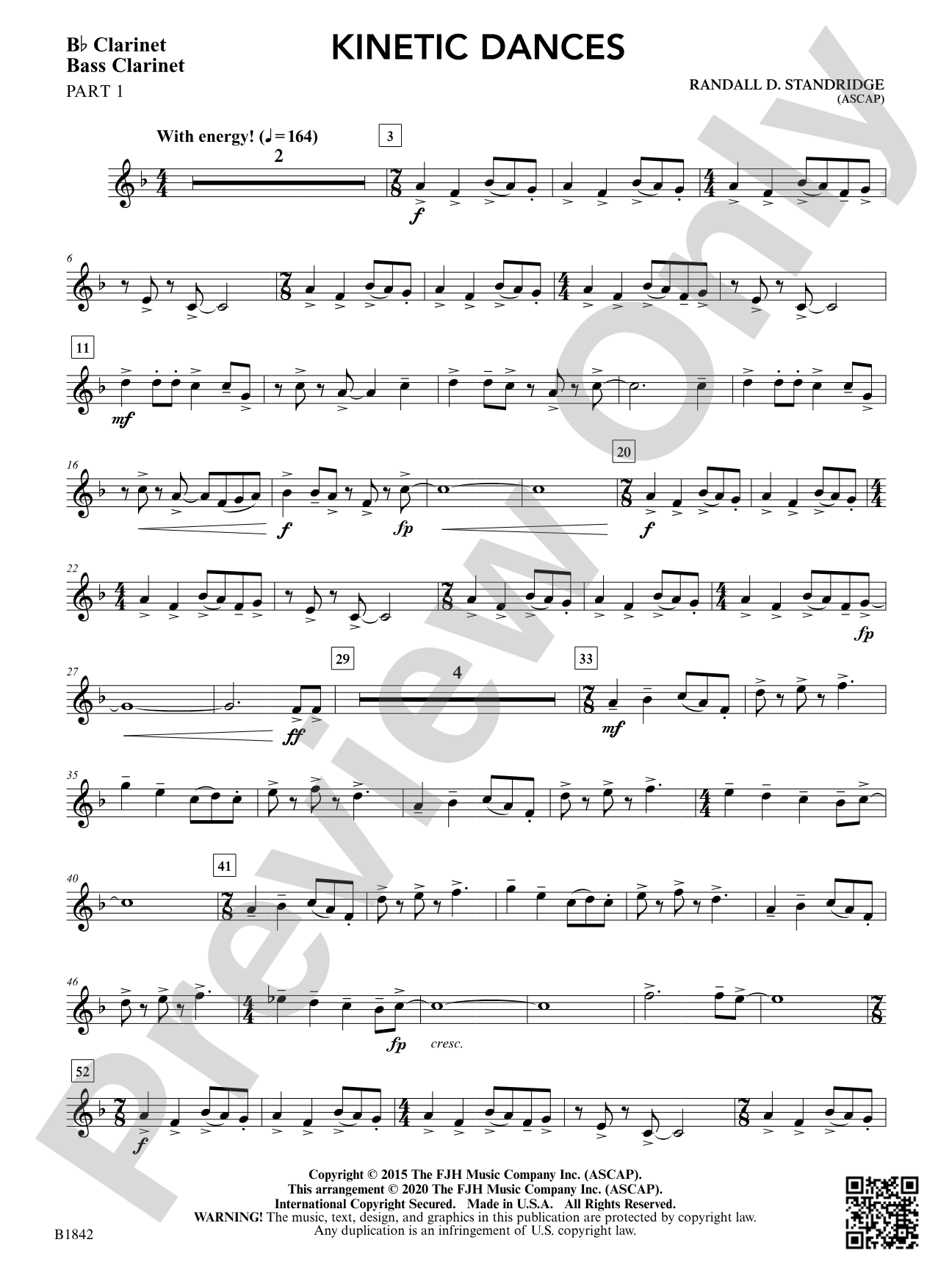 Kinetic Dances: Part 1 - B-flat Clarinet / Bass Clarinet