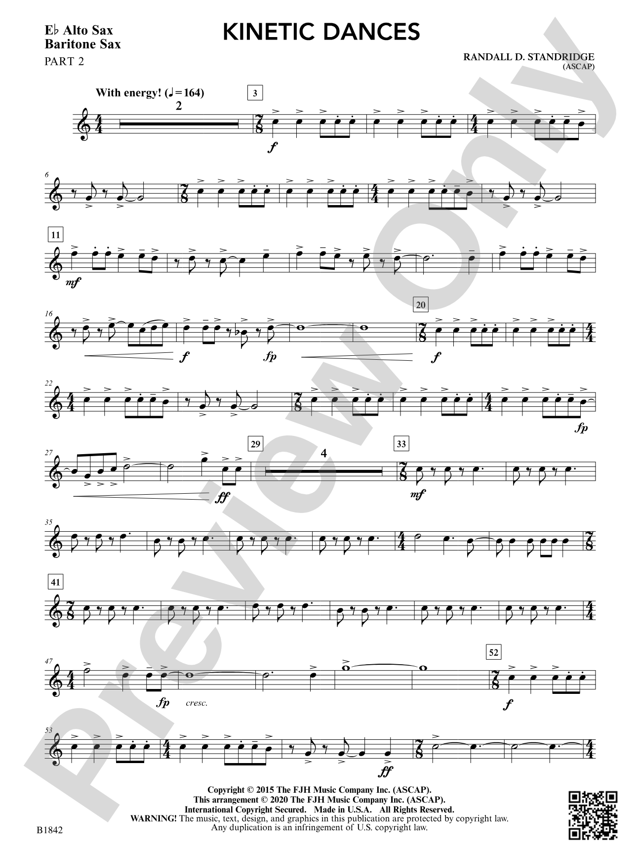 Kinetic Dances: Part 2 - E-flat Alto Sax / Baritone Sax