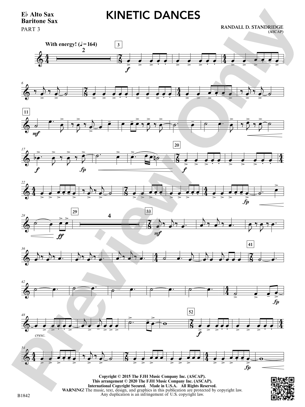 Kinetic Dances: Part 3 - E-flat Alto Sax / Baritone Sax