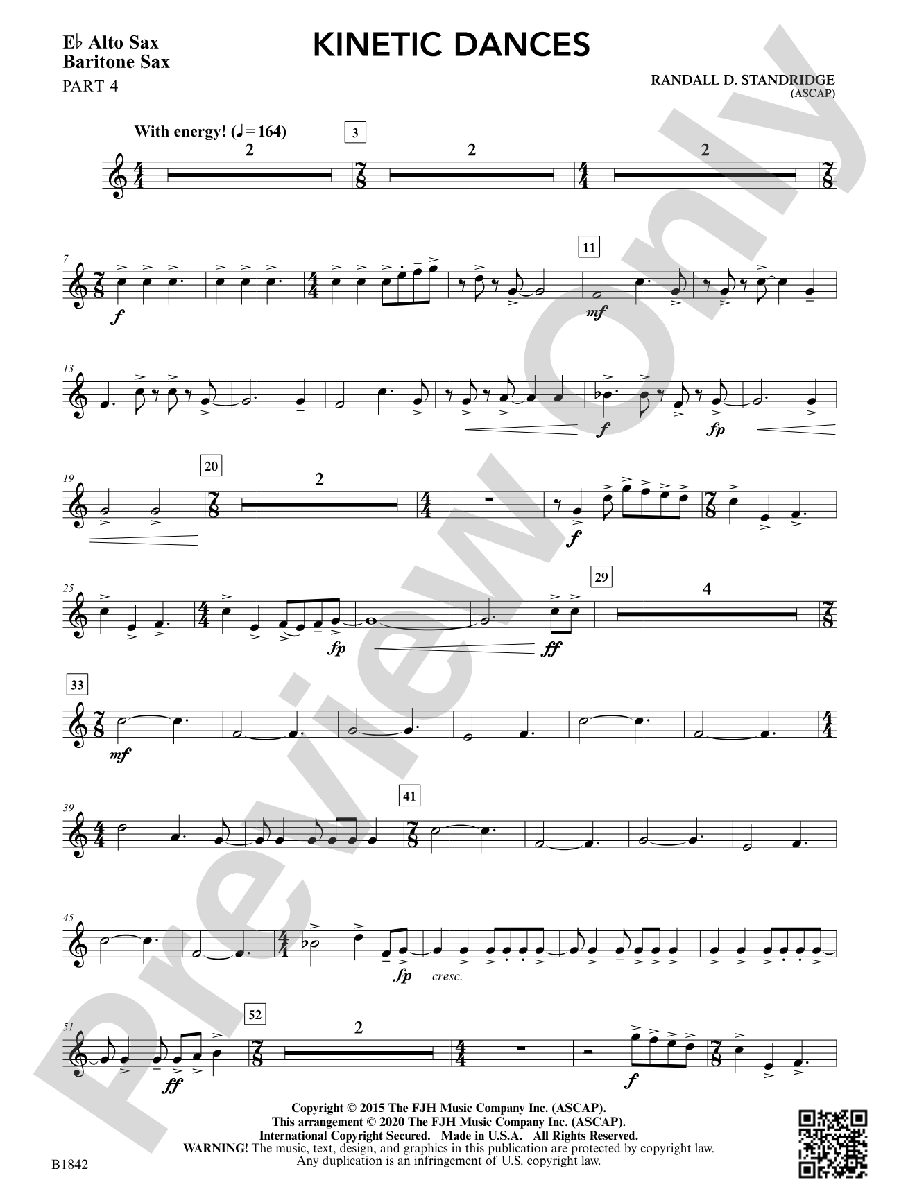 Kinetic Dances: Part 4 - E-flat Alto Sax / Baritone Sax