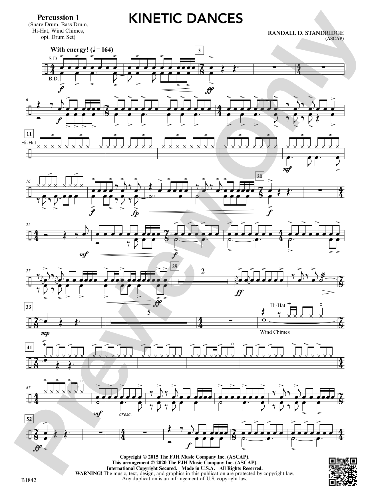 Kinetic Dances: Percussion 1