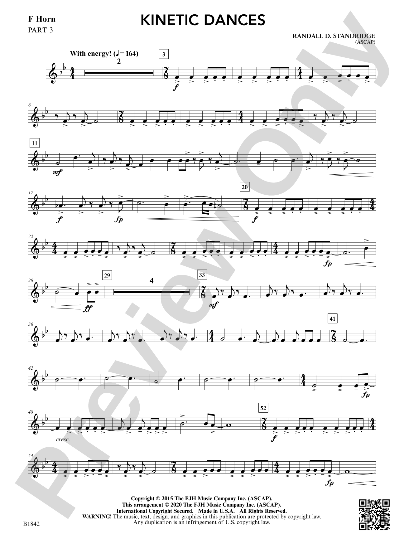 Kinetic Dances: Part 3 - F Horn